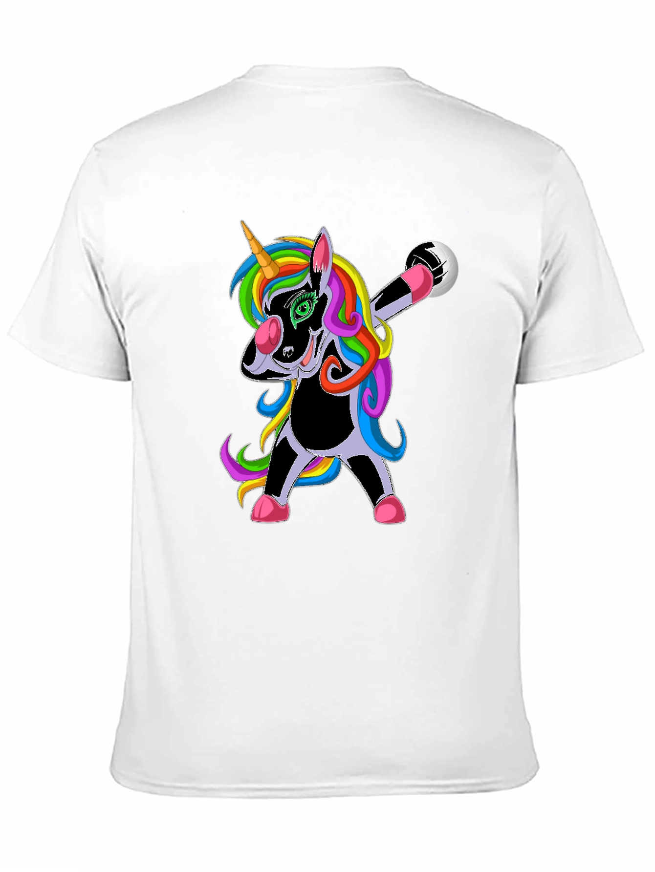 Black Dabbing Unicorn Soccer T-Shirt view 11