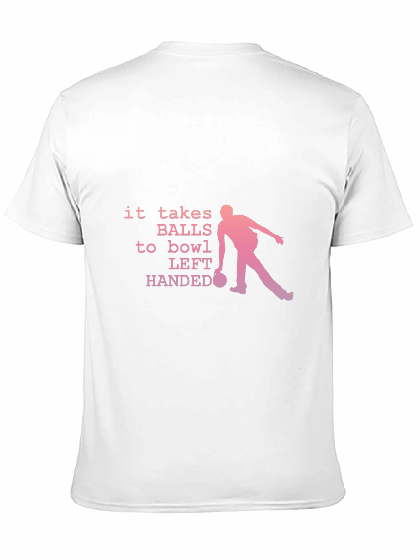 Black Funny Bowling T-Shirt - Left Handed Bowler Tee view 11