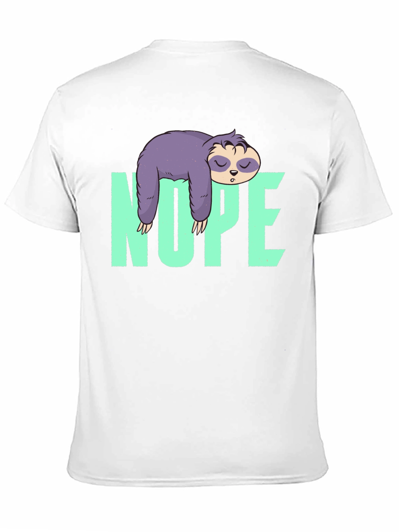 Black Nope Sloth Graphic Tee - Relaxed & Fun view 11