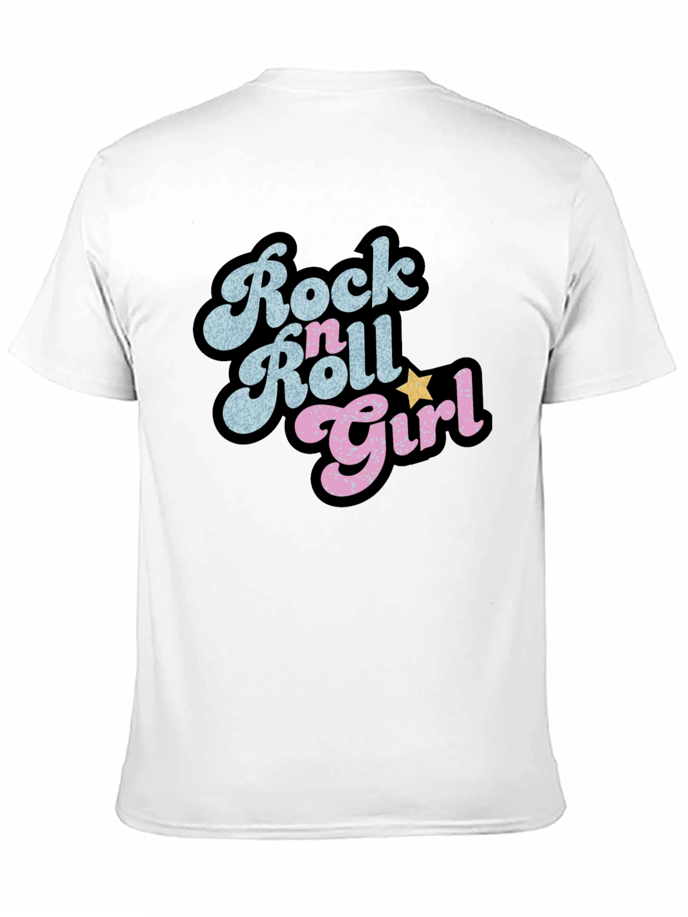 Black Rock n Roll Girl Black Graphic Tee view 11