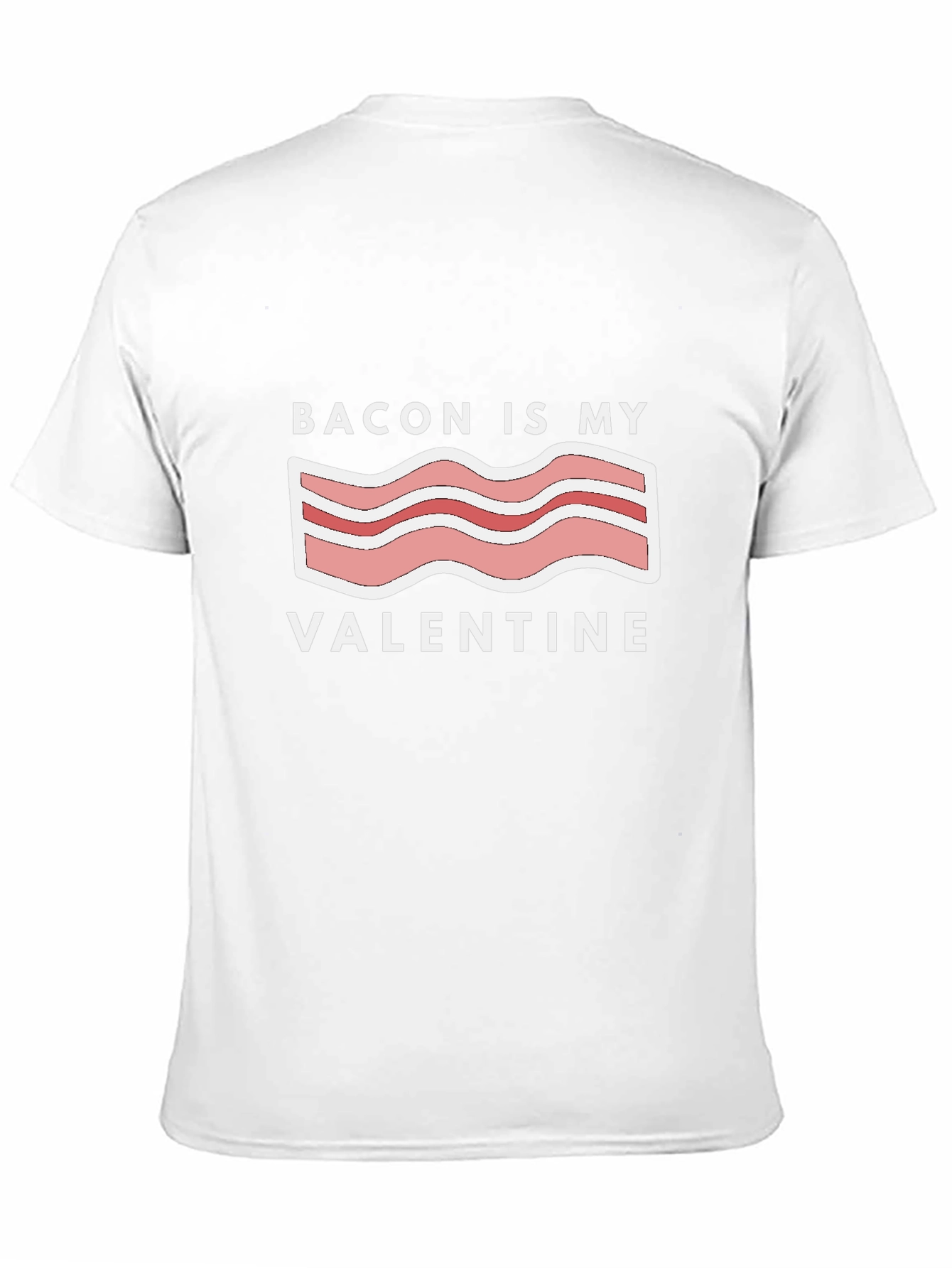 Black Bacon is My Valentine Graphic T-Shirt - Black view 11