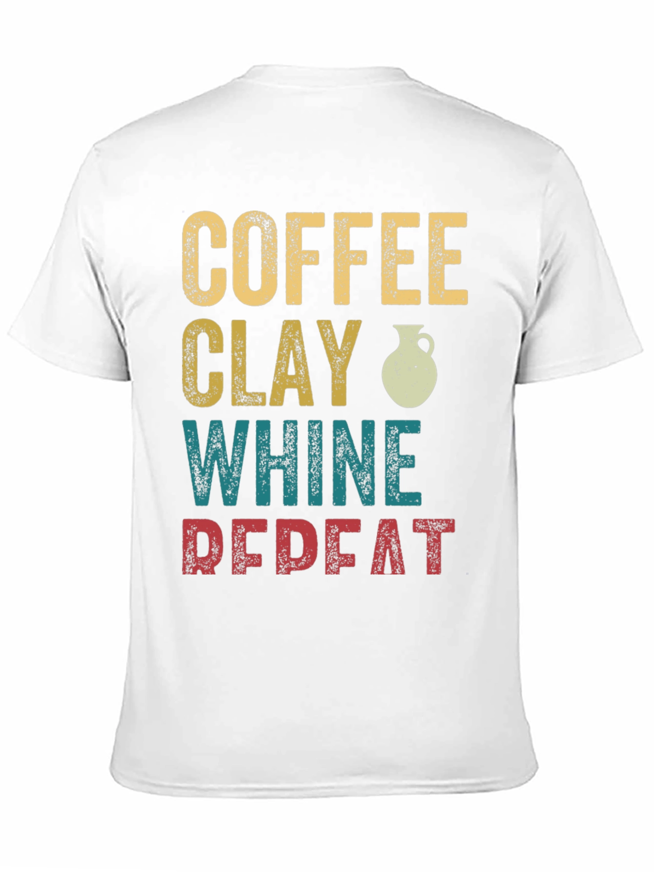 Black Coffee Clay Whine Repeat Graphic T-Shirt view 11