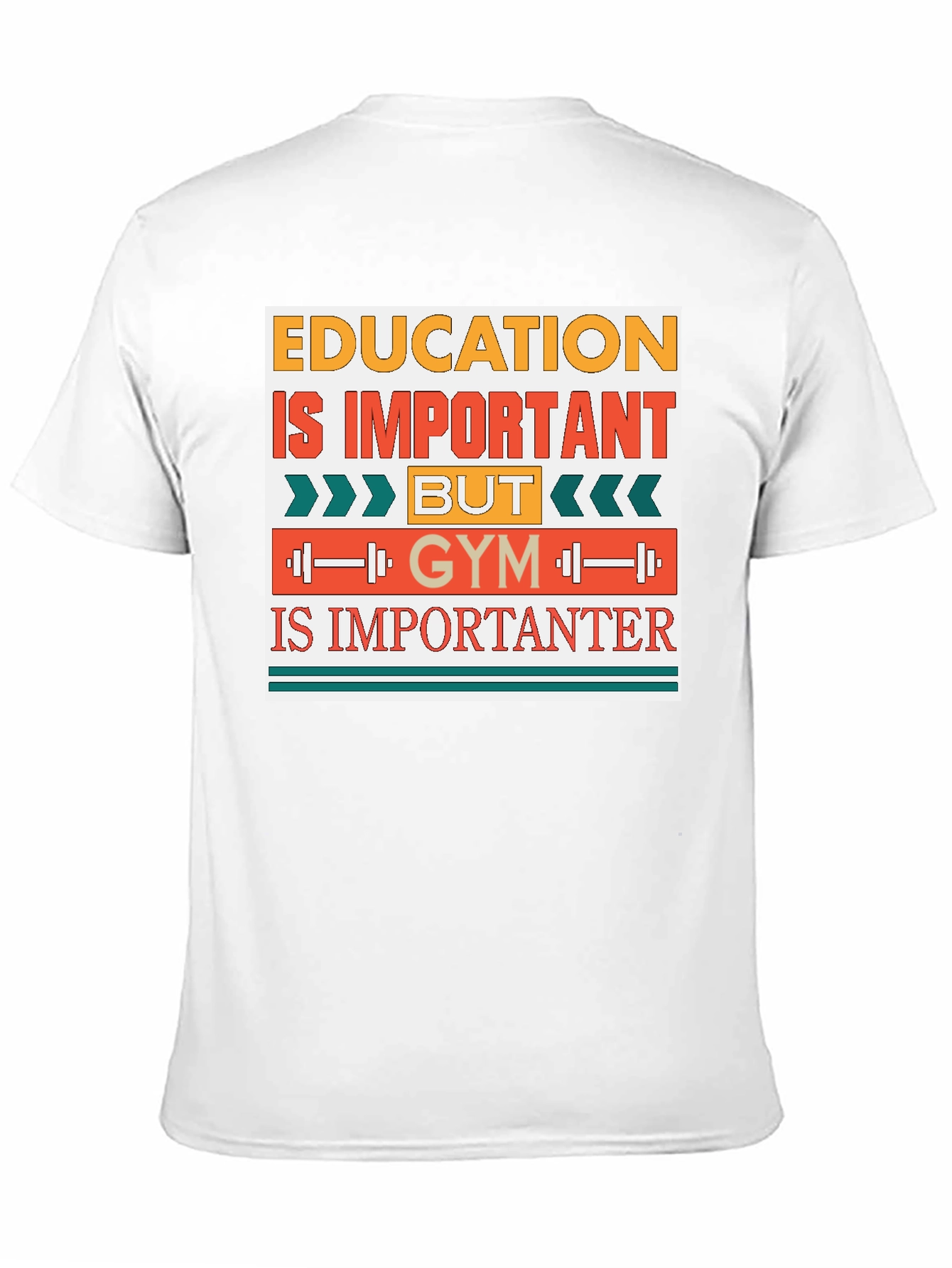 Black Education Important, Gym Importanter T-Shirt view 11