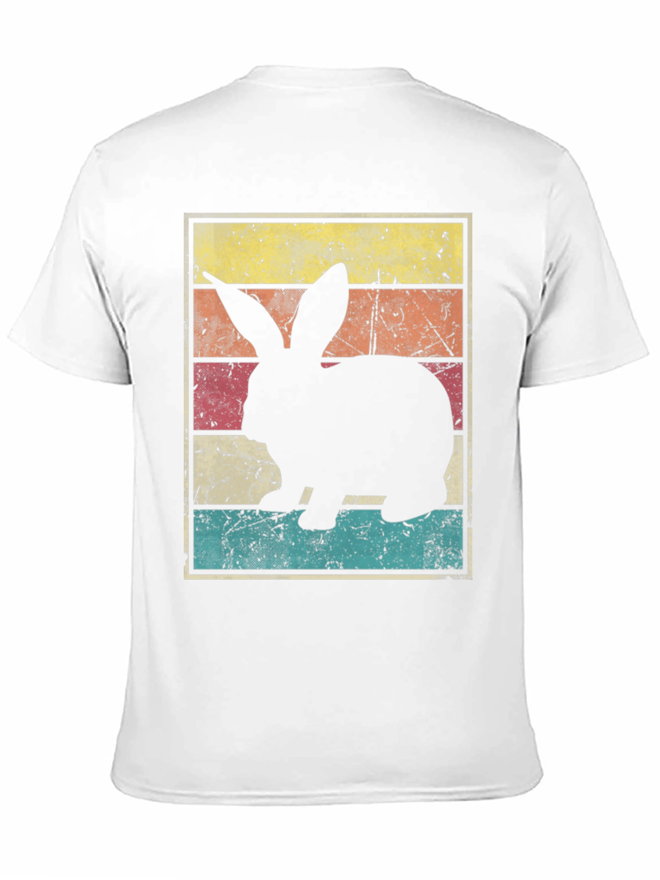 Black Retro Bunny Rabbit Graphic T-Shirt view 11
