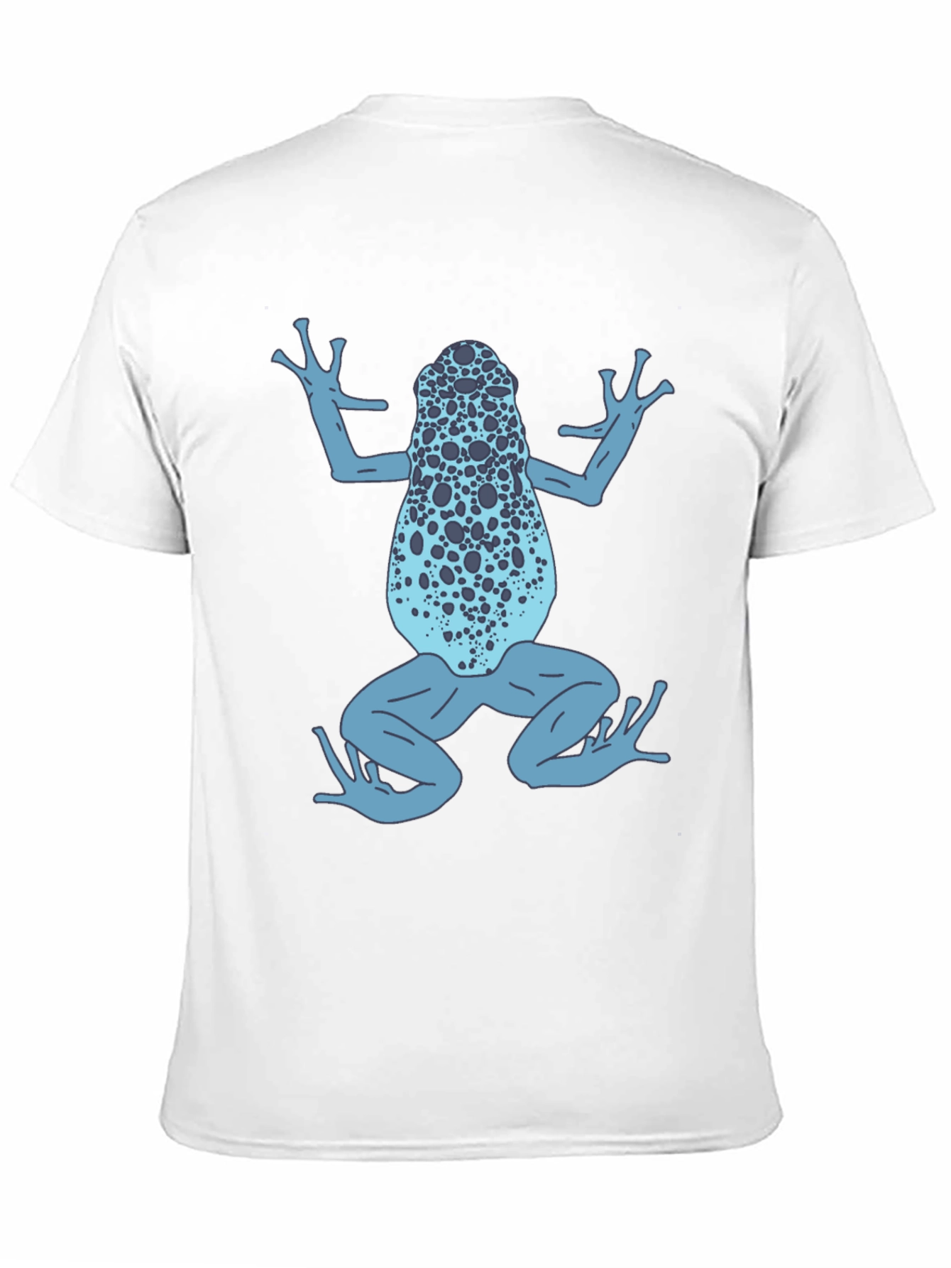 Black Blue Frog Graphic T-Shirt - Black Cotton Tee view 11