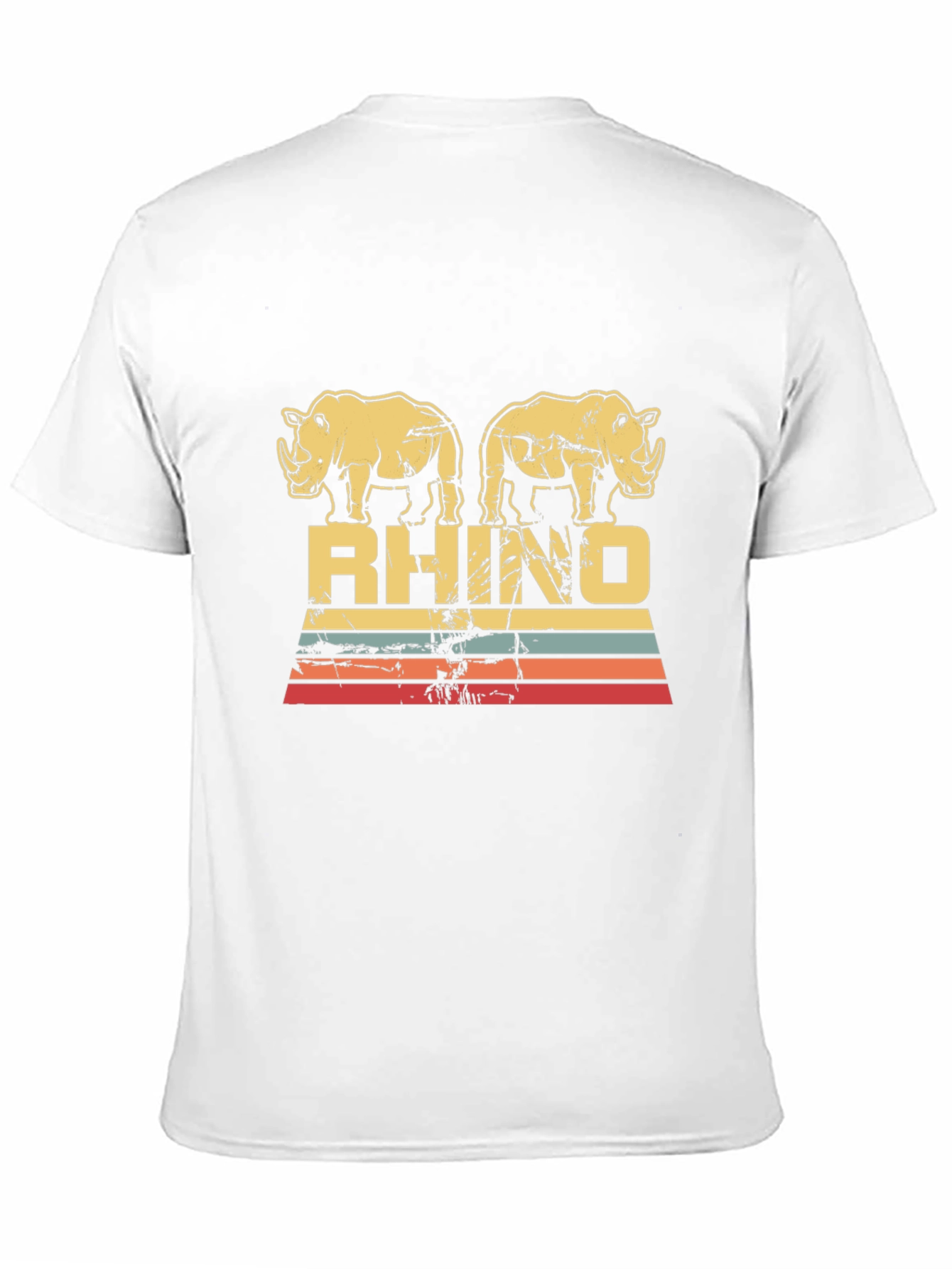 Black Vintage Rhino Graphic Tee - Black view 11