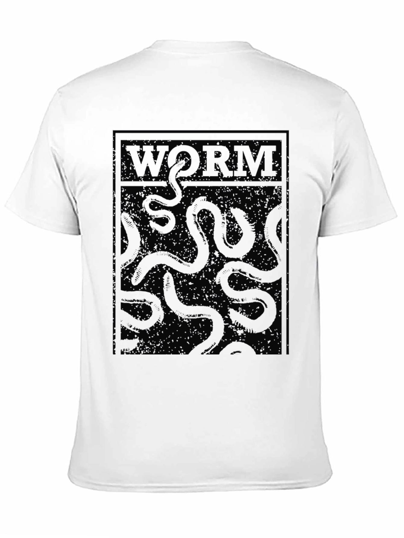 Black WORM Graphic T-Shirt - Black Worms Design view 11