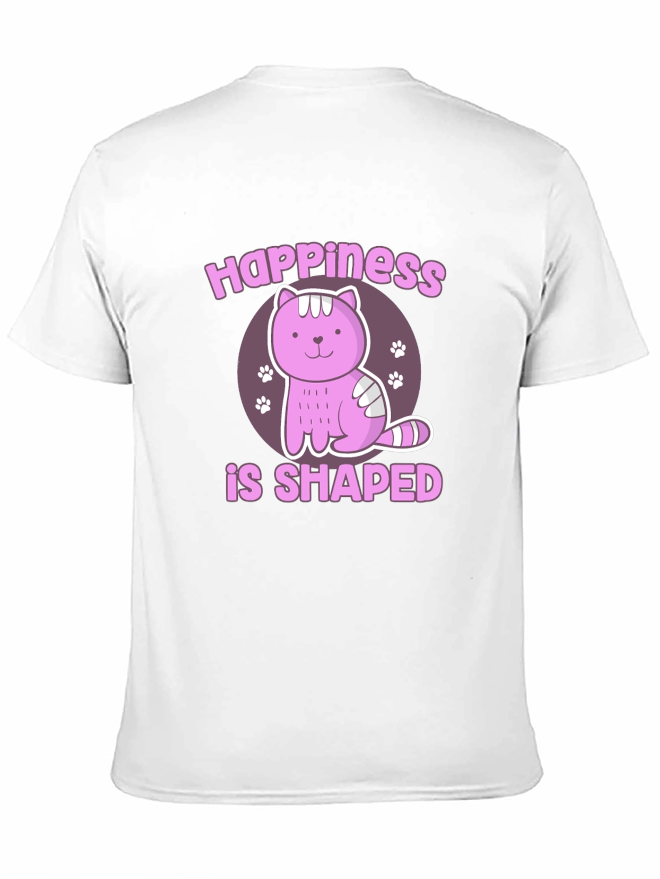 Black Happiness Shaped Cat Graphic T-Shirt view 11