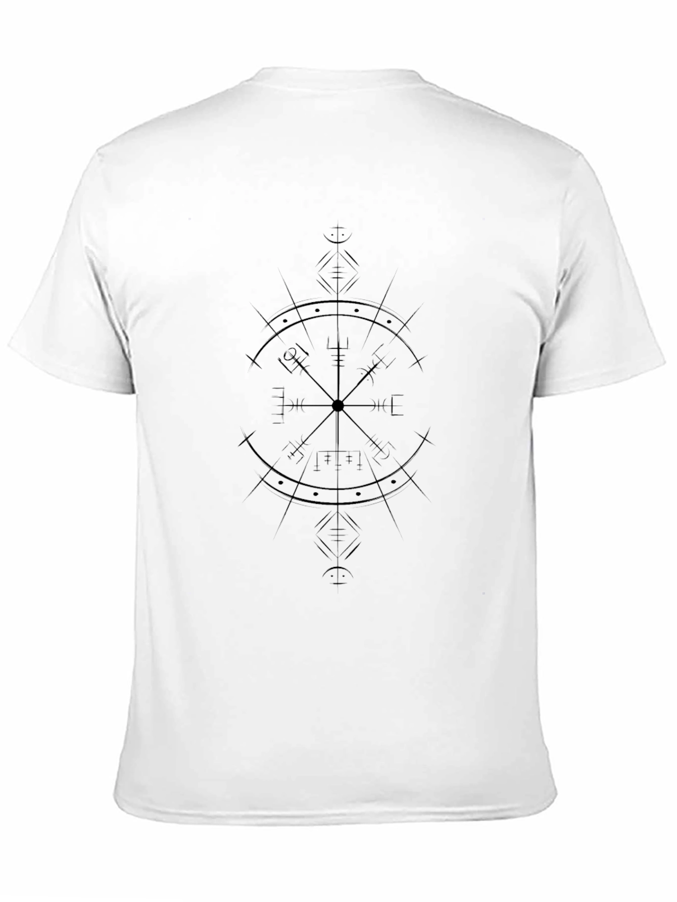 Black Vegvisir Compass Black T-Shirt view 11