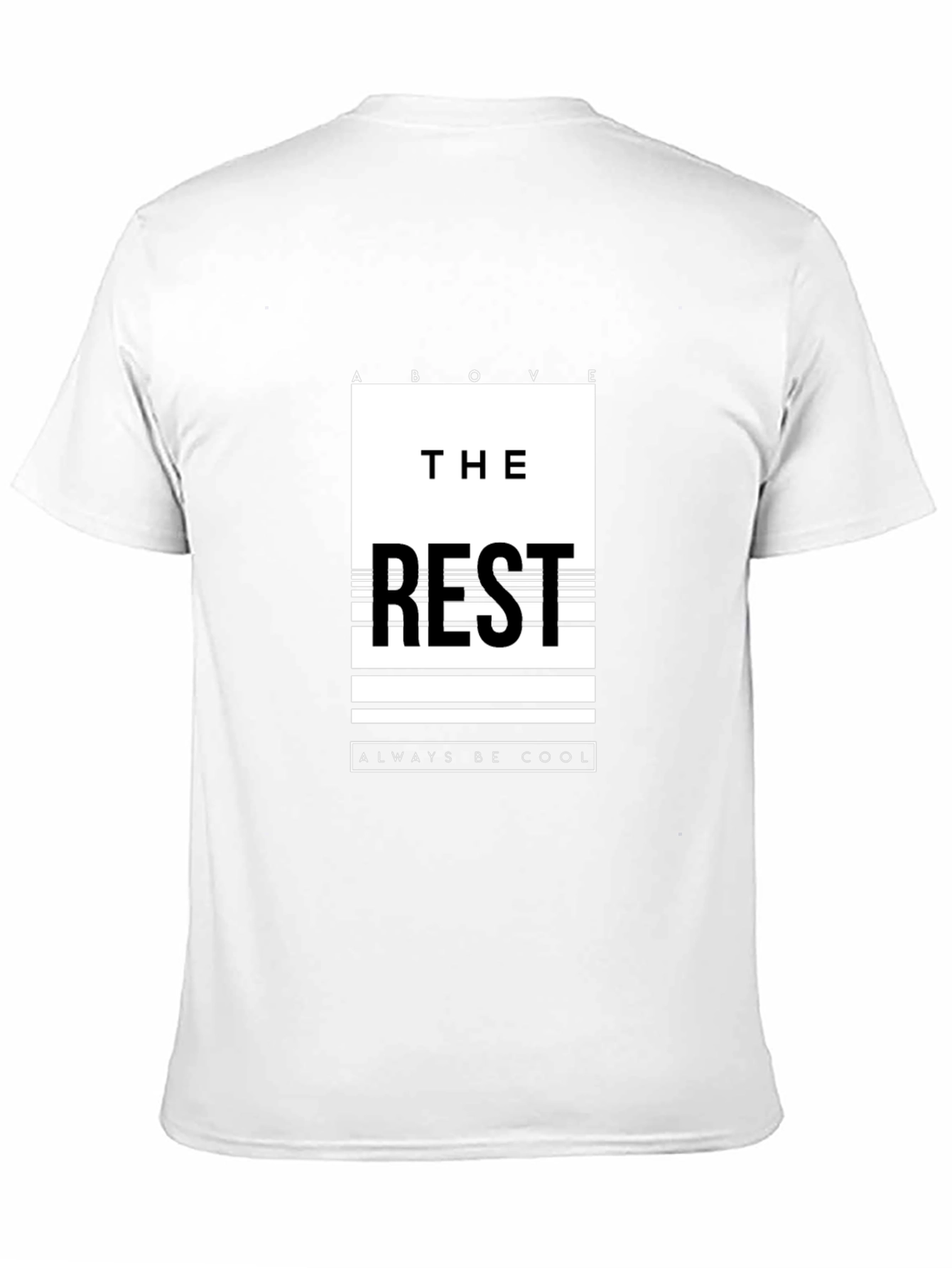 Black Stylish Black T-Shirt with 'Above the Rest' Graphic view 11