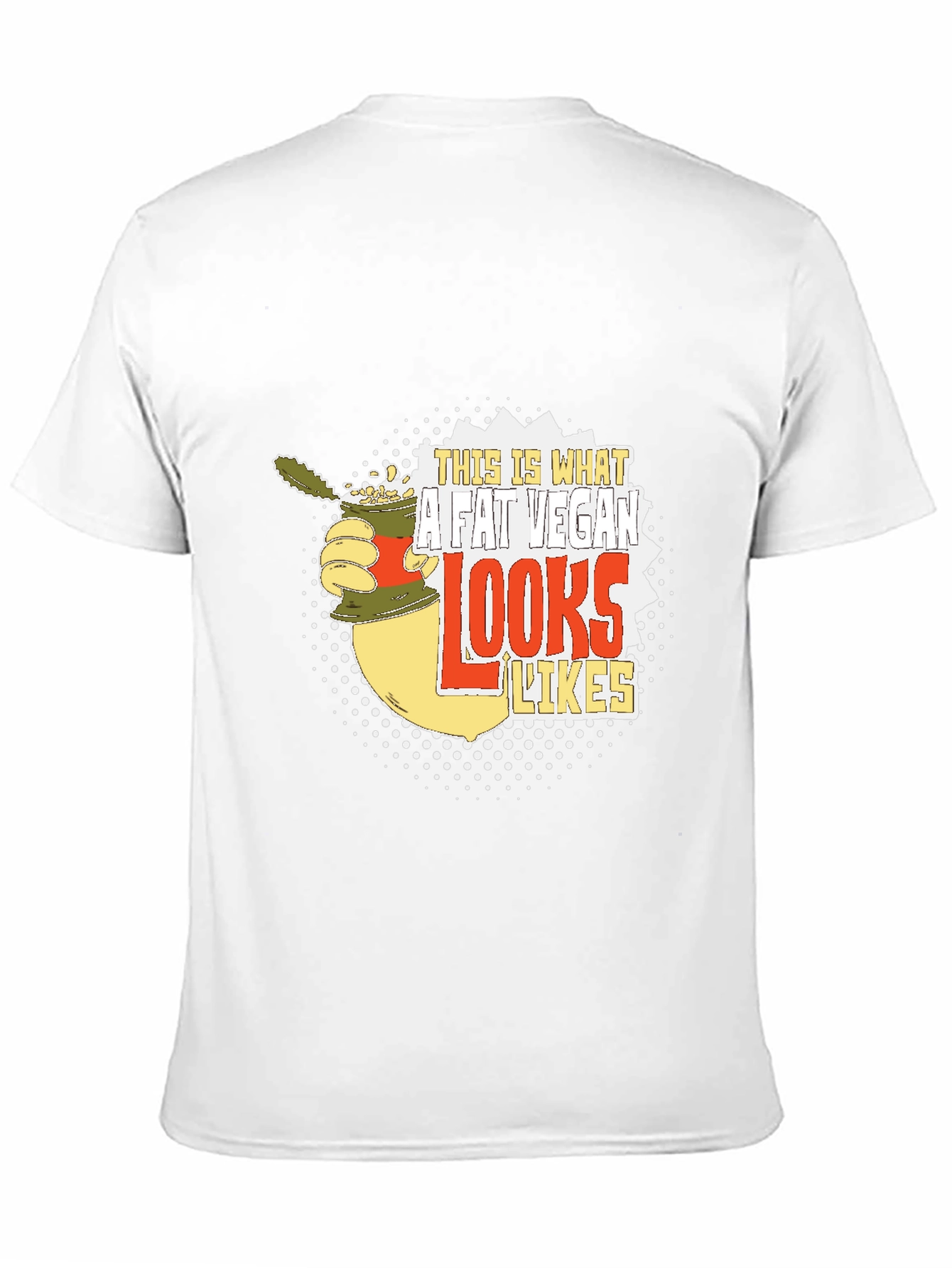 Funny Vegan T-Shirt - This Is What a Fat Vegan Looks Like Tee - 11