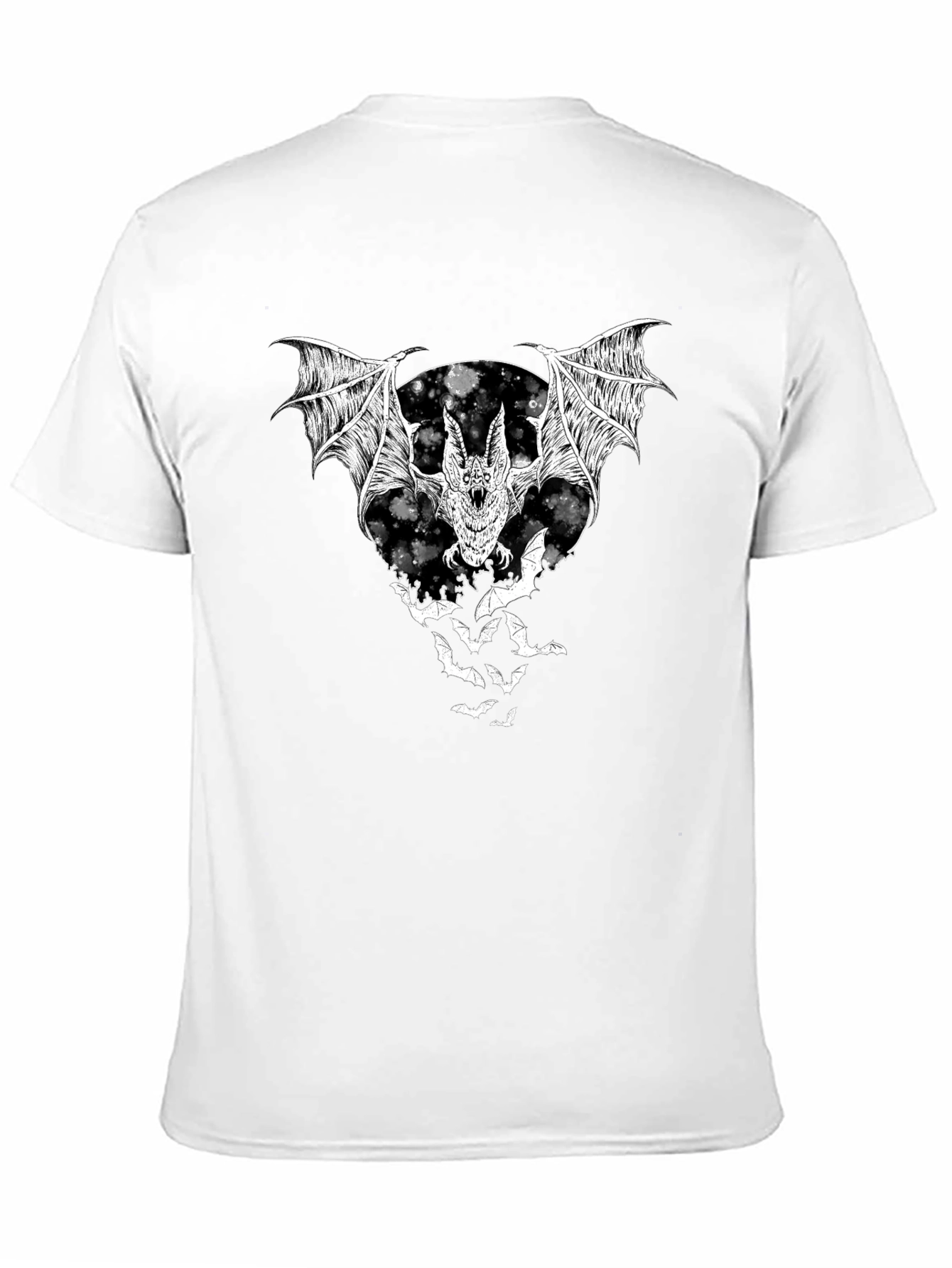 Black Bat Graphic T-Shirt - Black Halloween Tee view 11