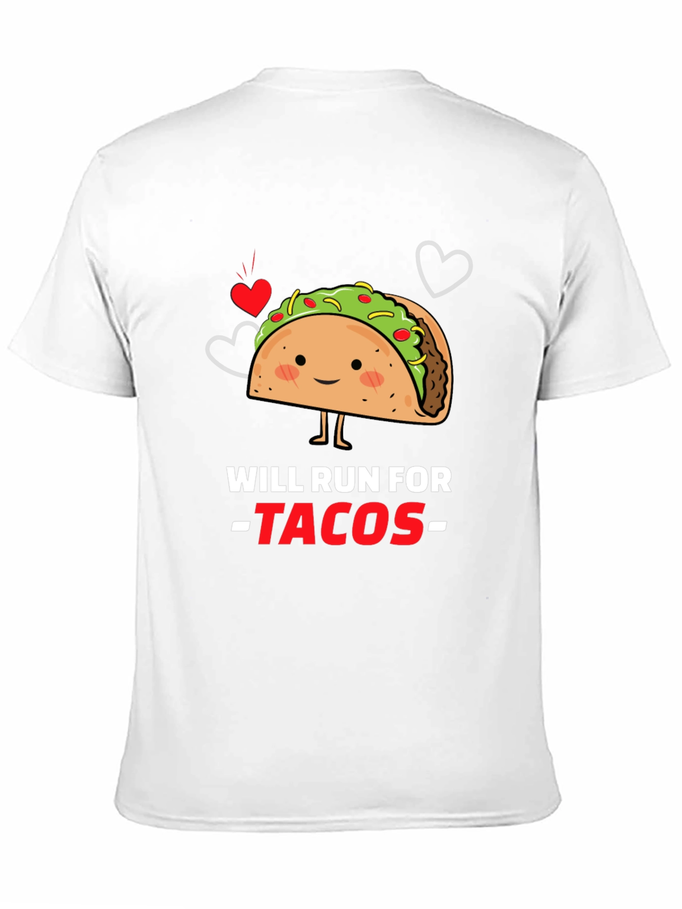 Black Will Run For Tacos Graphic T-Shirt view 11