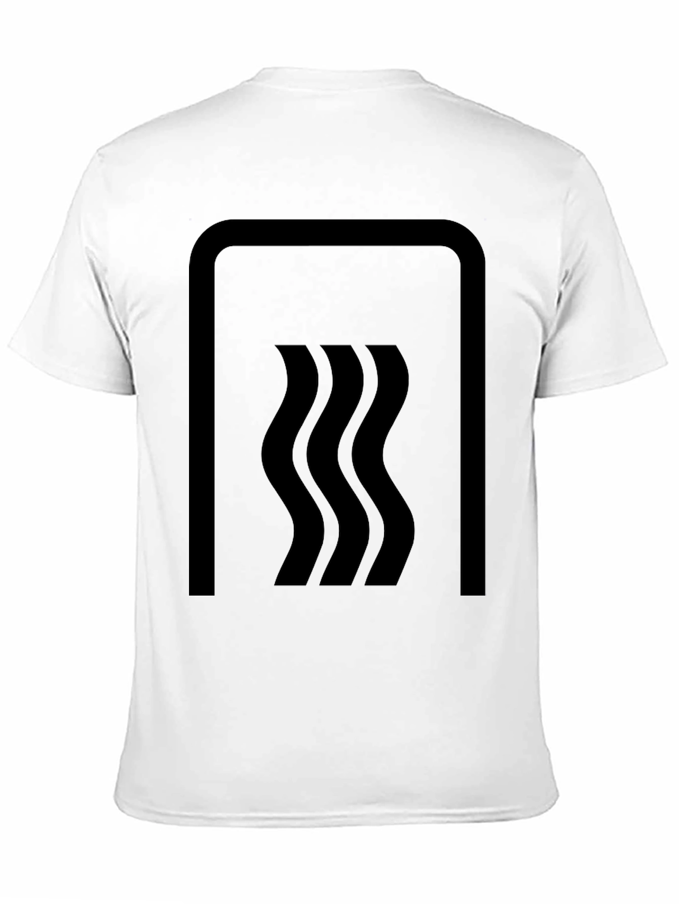 Black Modernist Wave Graphic Black T-Shirt view 11