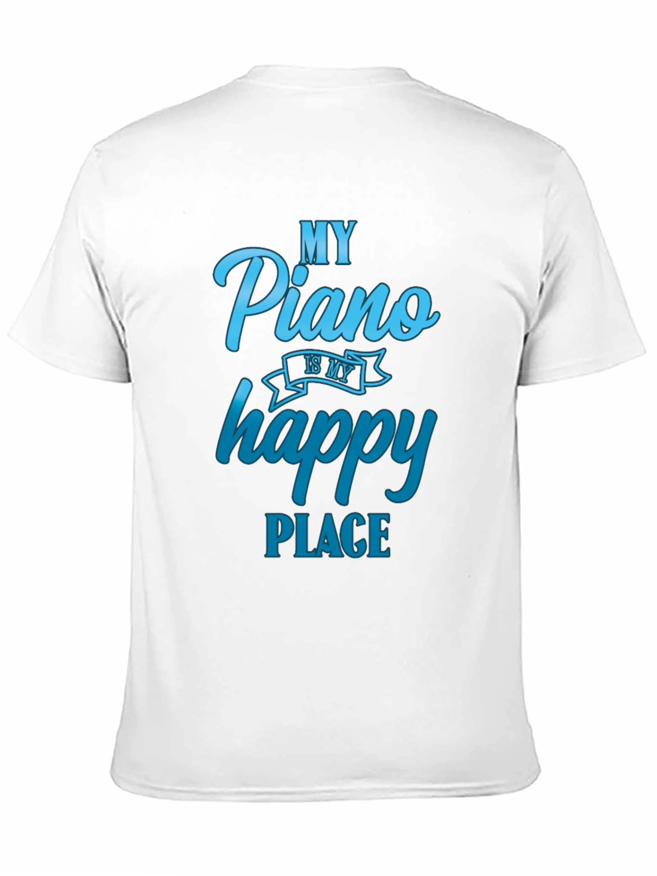 Black My Piano is My Happy Place T-Shirt view 11