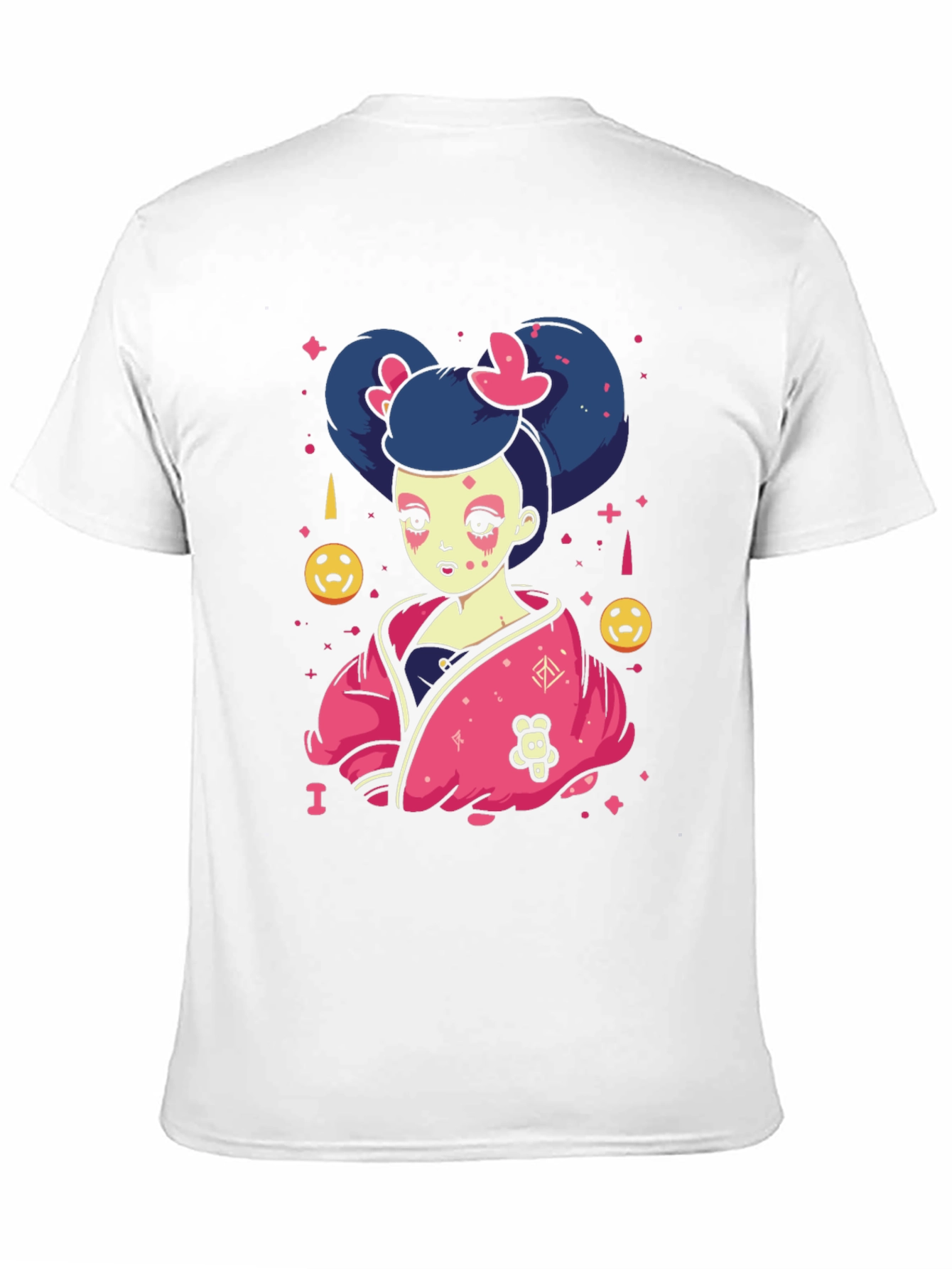 Black Anime Girl Graphic Black T-Shirt view 11