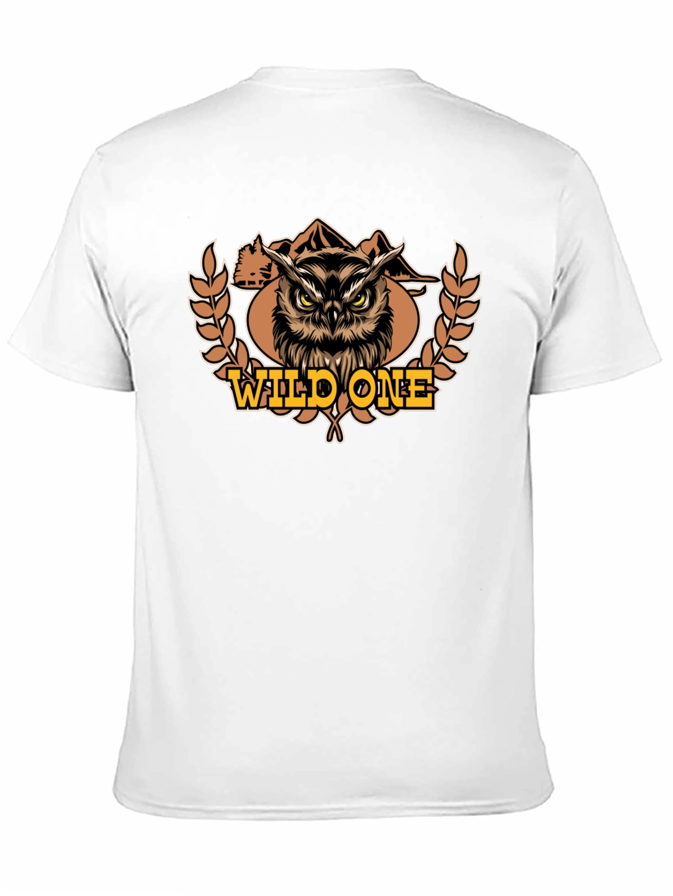 Black Wild One Owl Graphic Tee - Black Cotton T-Shirt view 11