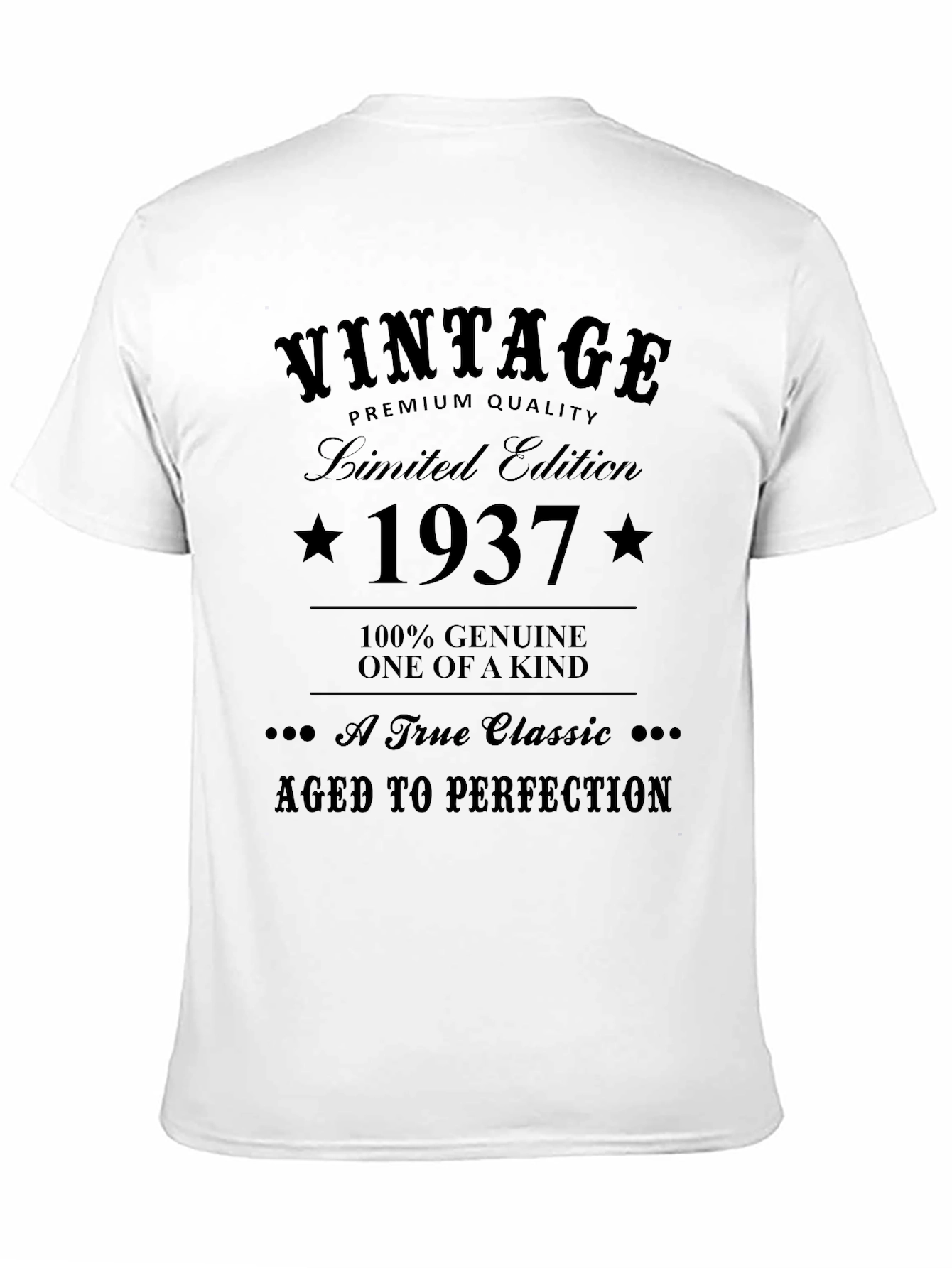 Black Vintage 1937 Limited Edition Premium Quality T-Shirt view 11