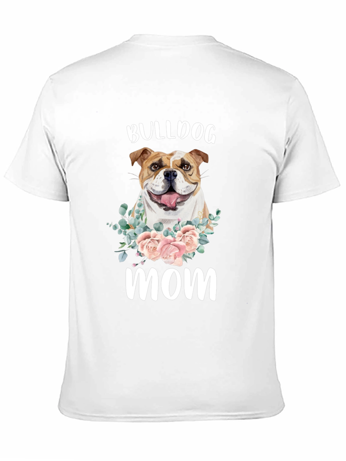 Black Bulldog Mom T-Shirt - Floral Dog Lover Tee view 11