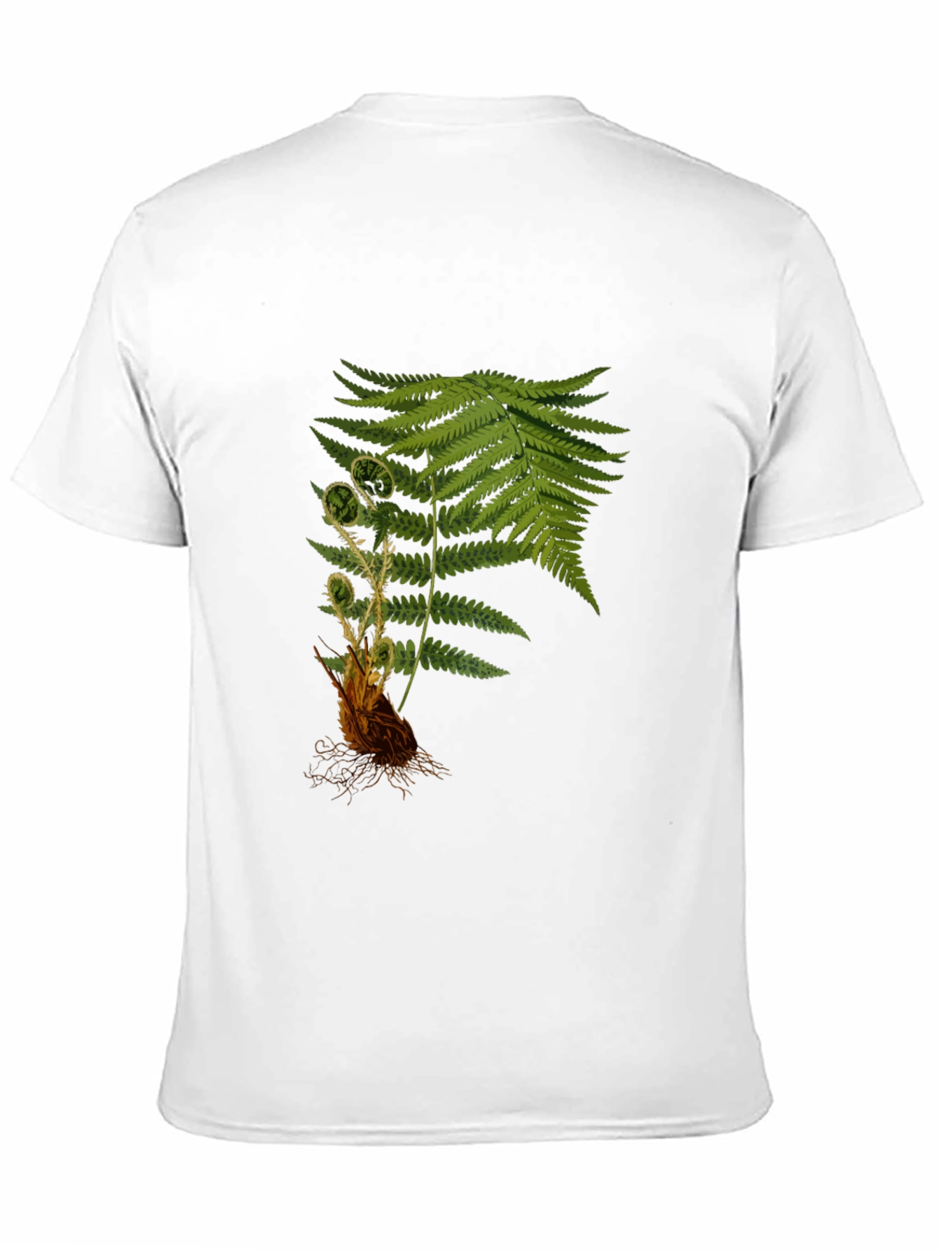Black Fern Print Black T-Shirt view 11