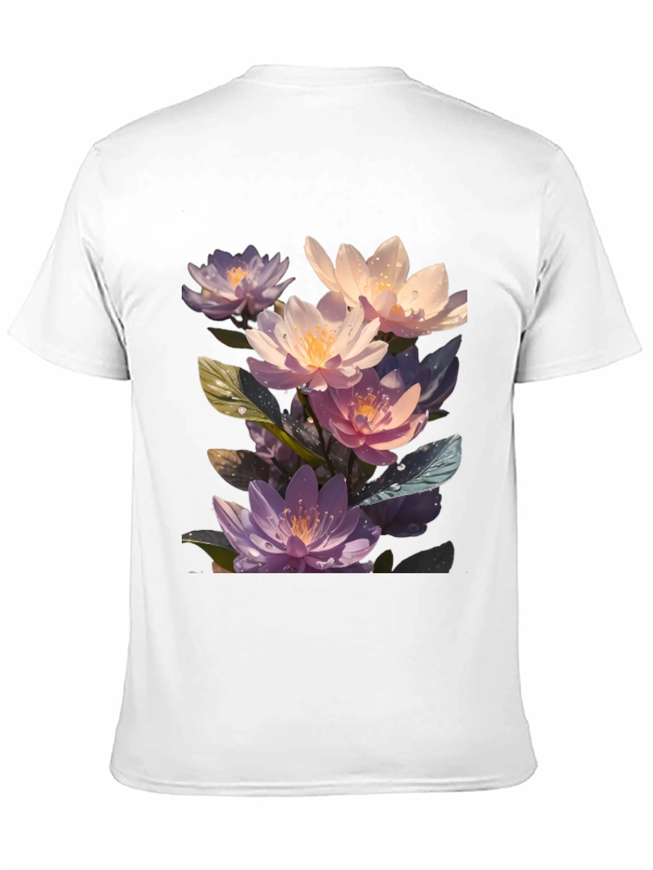 Black Floral Lotus Graphic T-Shirt - Premium Comfort Fit view 11
