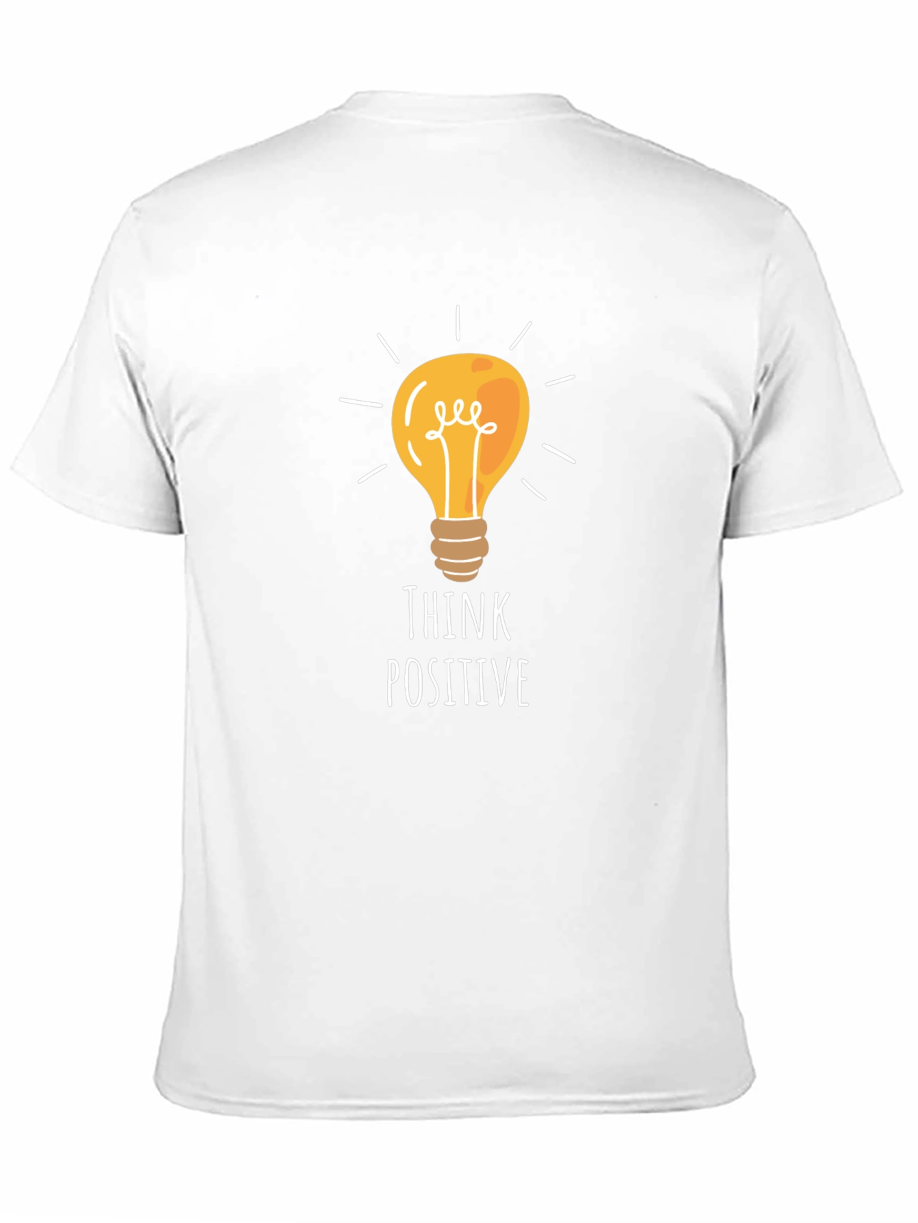 Black Think Positive Light Bulb Graphic Tee view 11