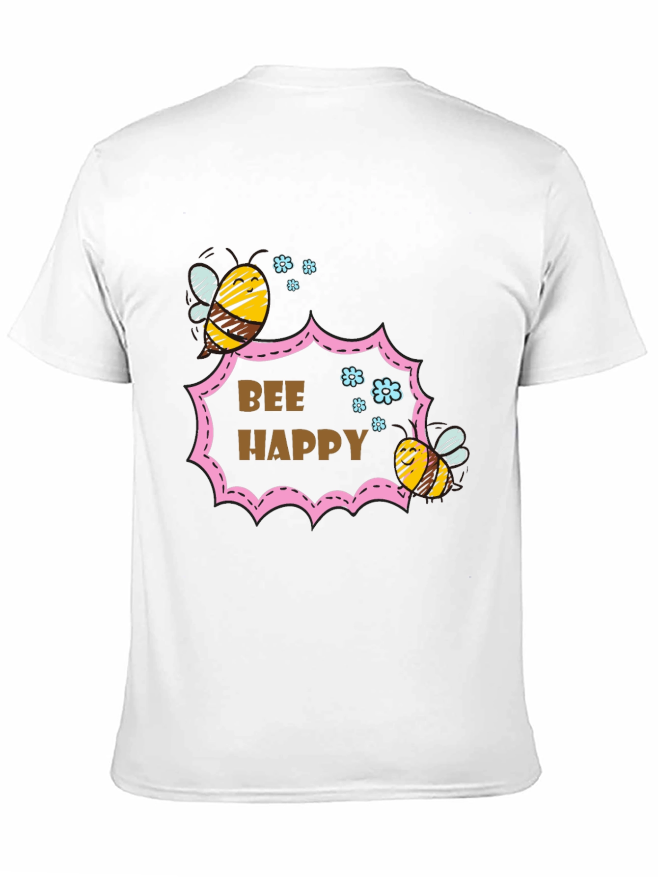 Black Bee Happy Graphic T-Shirt - Stylish Cotton Tee view 11