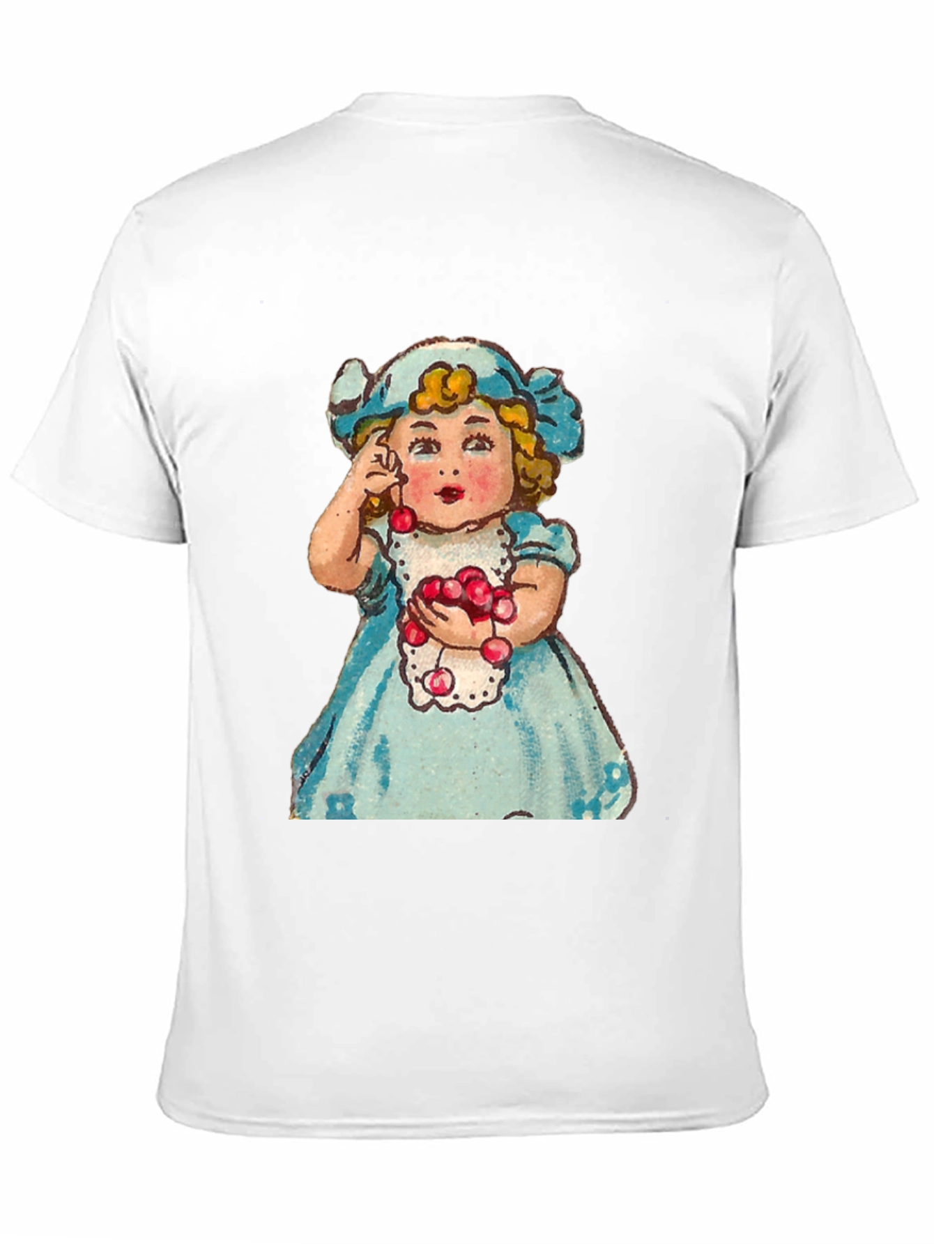 Black Cute Girl Cherry T-Shirt - Vintage Style view 11