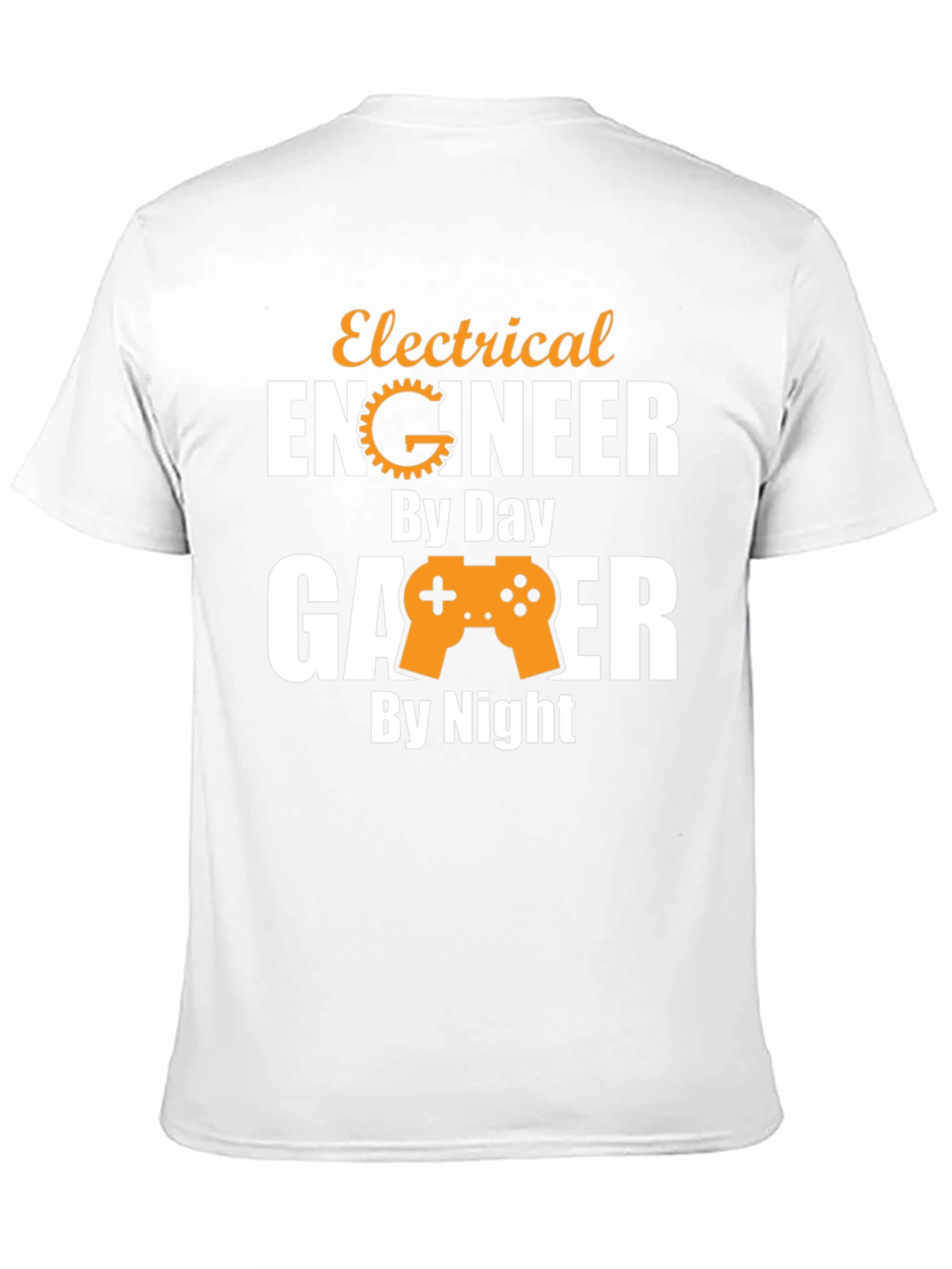 Black Electrical Engineer Gamer T-Shirt - Day & Night view 11