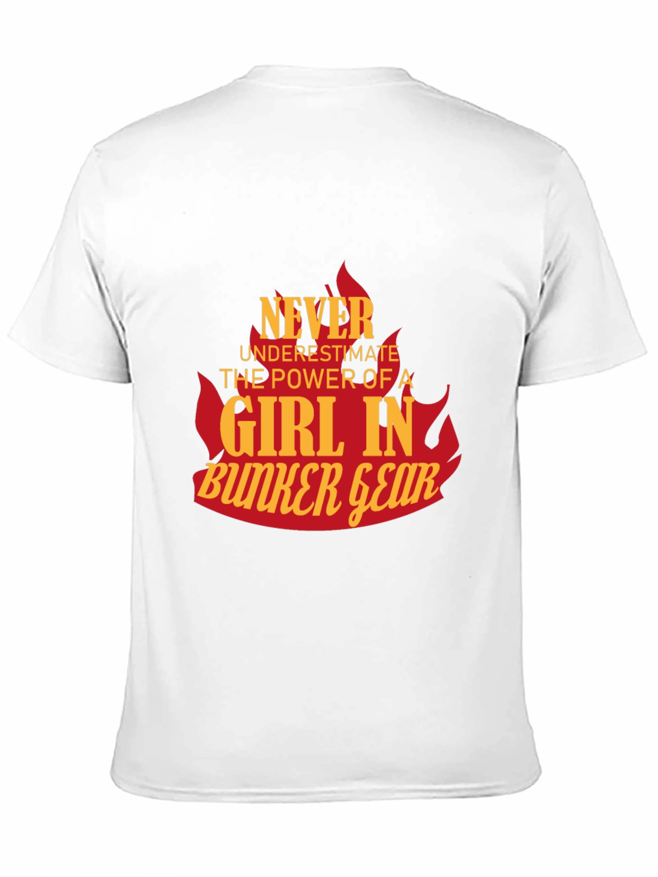 Black Girl in Bunker Gear Tee - Firefighter Pride view 11