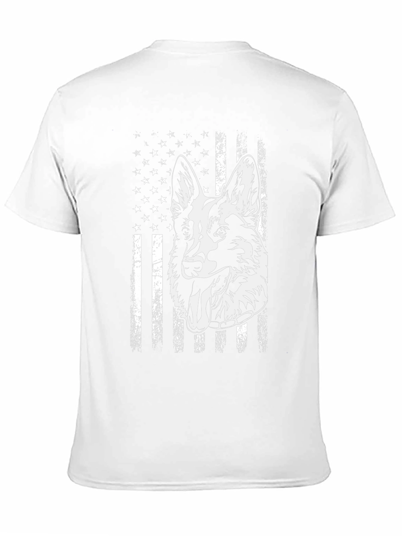 Black German Shepherd American Flag Graphic Tee view 11