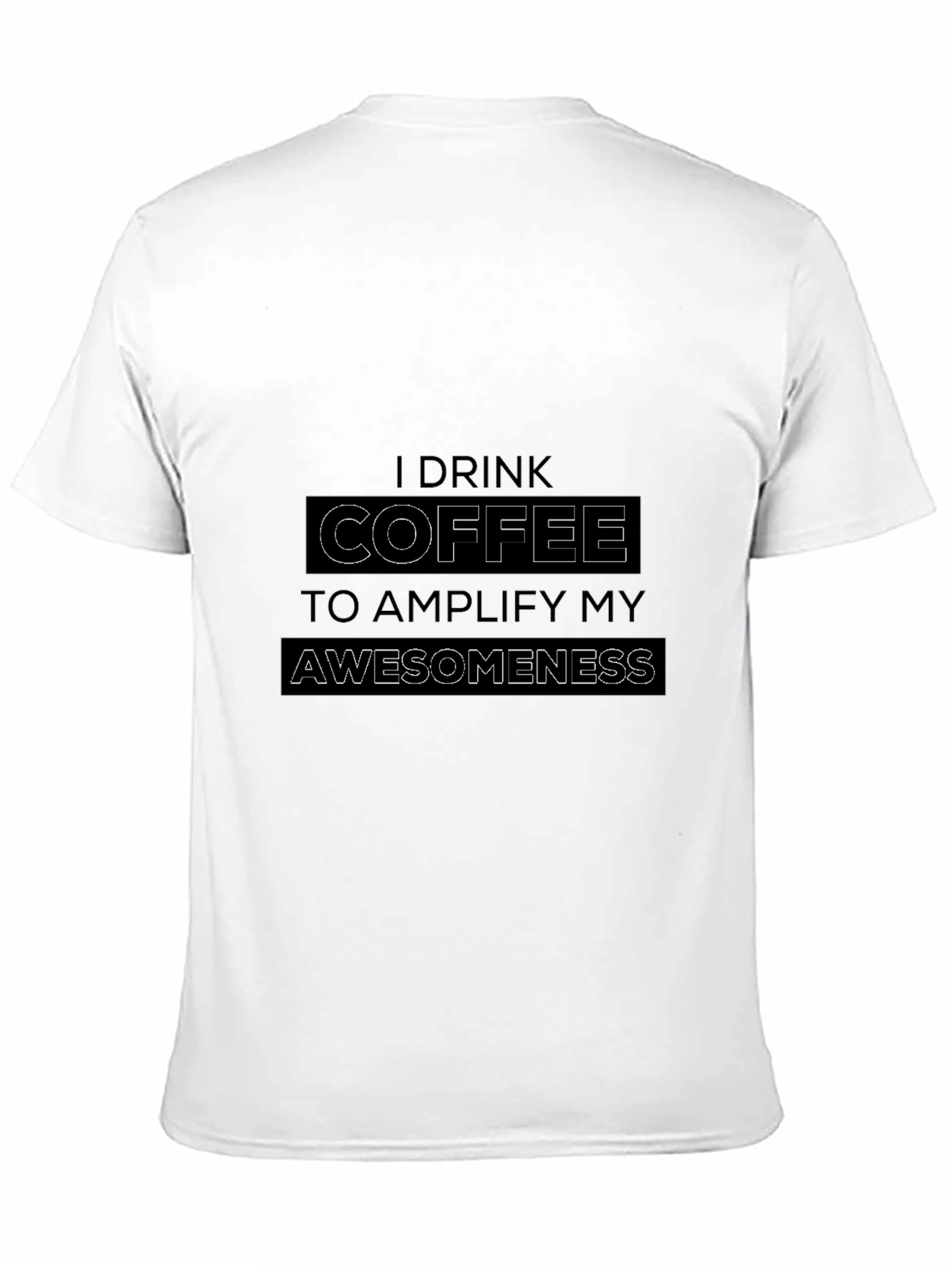 Black Coffee Awesomeness T-Shirt - Black Cotton Blend Tee view 11