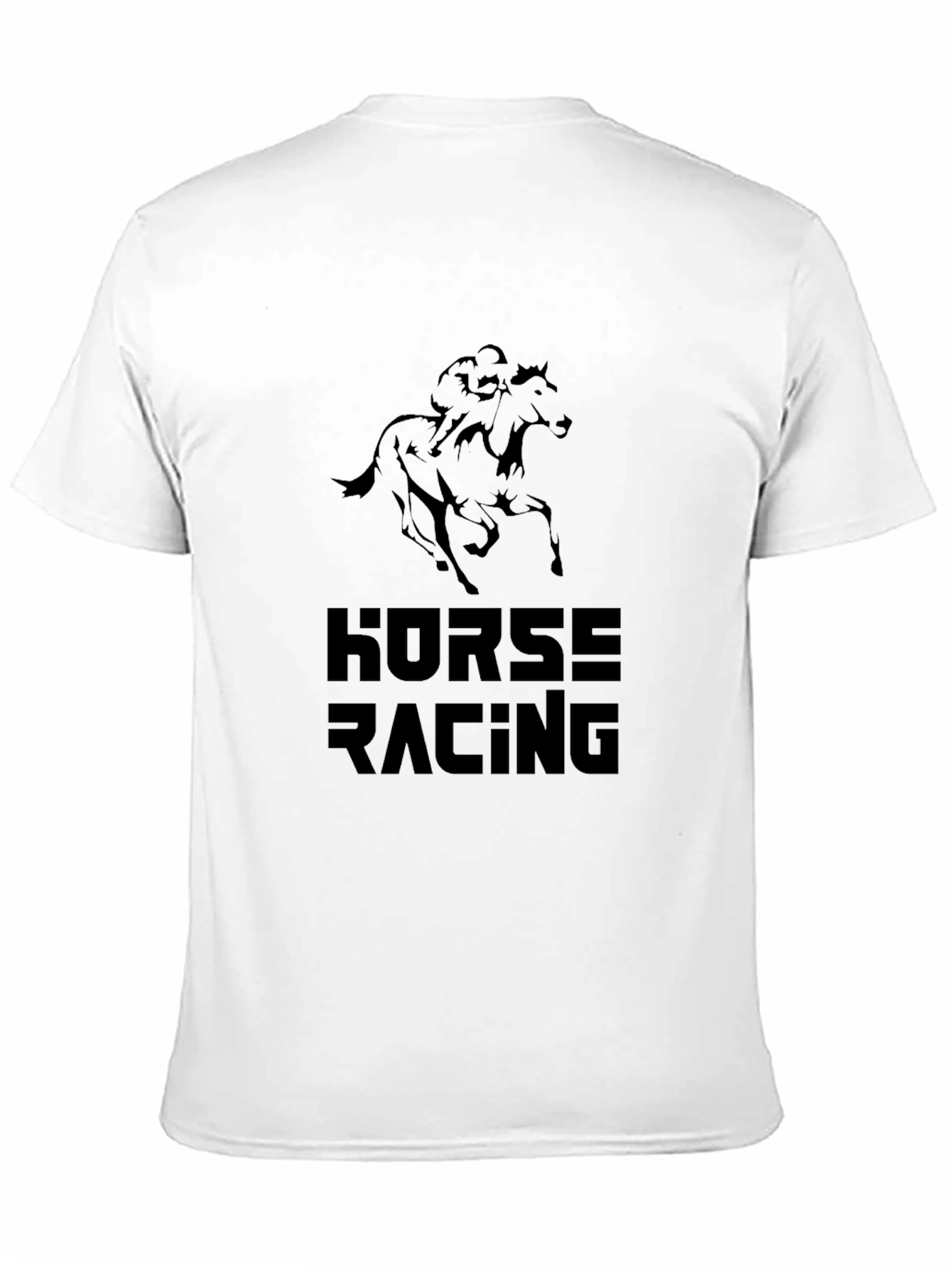 Black Horse Racing Graphic T-Shirt - Black Tee view 11