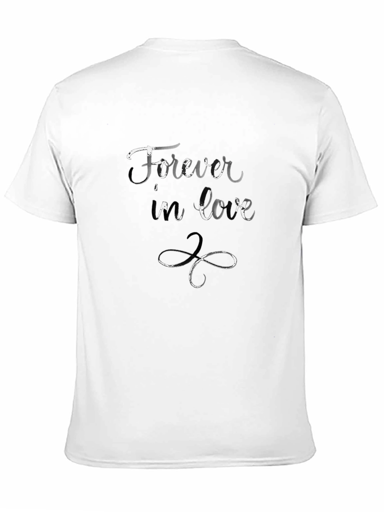 Black Forever In Love Graphic Tee - Stylish Unisex Black T-Shirt view 11