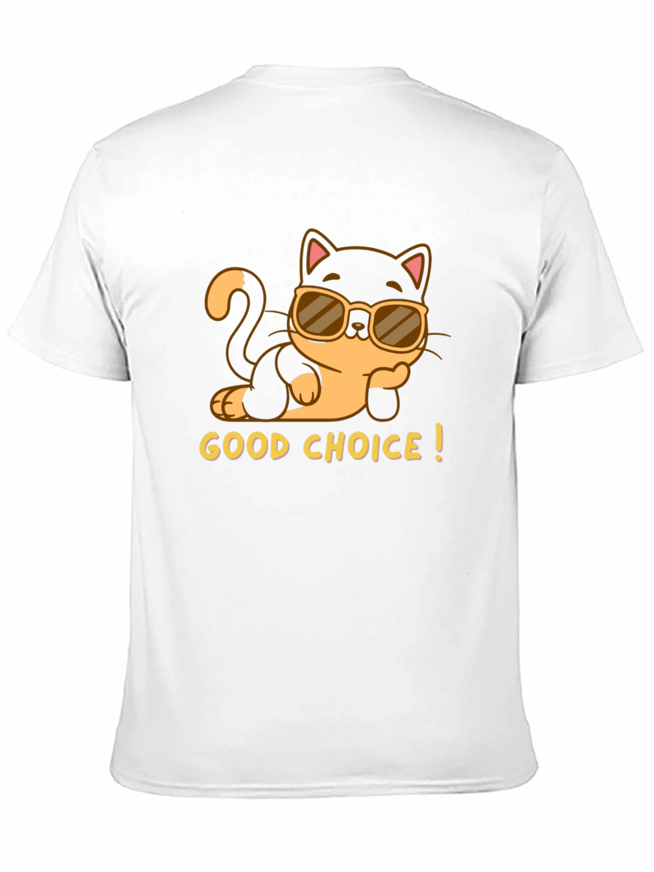 Black Cool Cat Tee: "Good Choice!" Black T-Shirt view 11