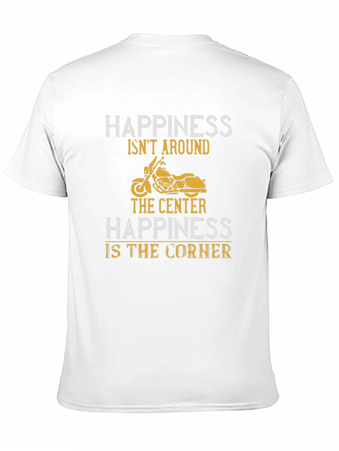 Black Happiness Motorcycle Graphic T-Shirt view 11
