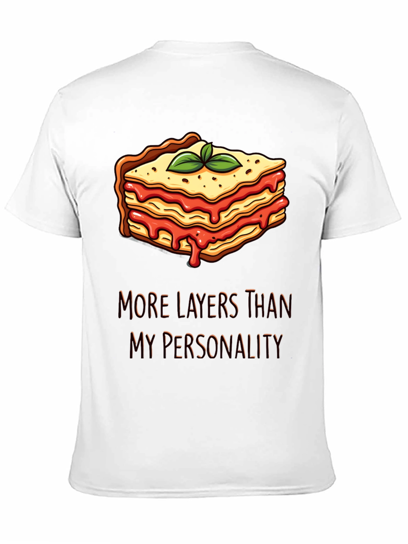 Black Lasagna Layers T-Shirt Funny Foodie Tee view 11