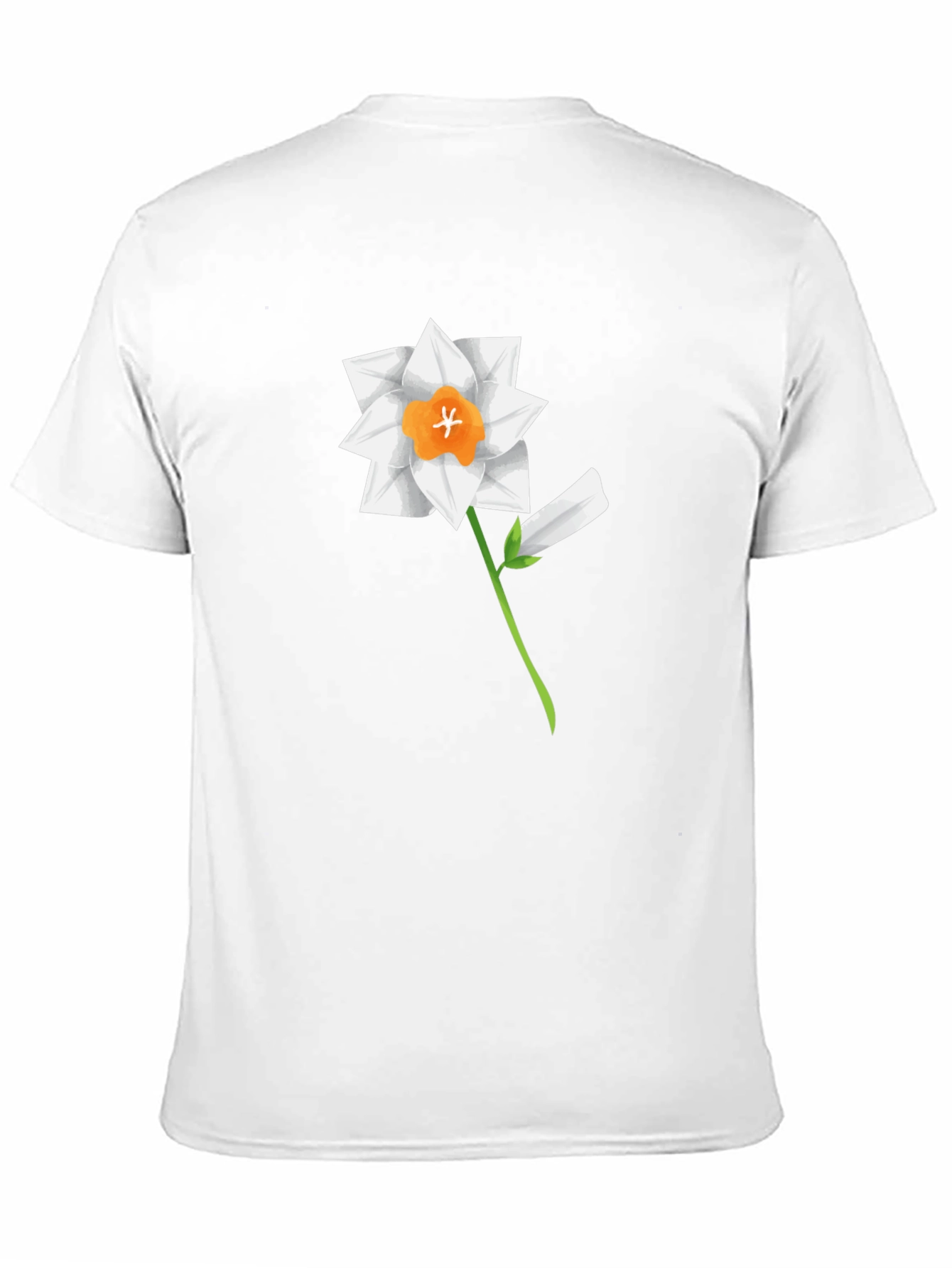 Black Floral Graphic Tee - Daffodil Design, Soft Cotton Blend view 11