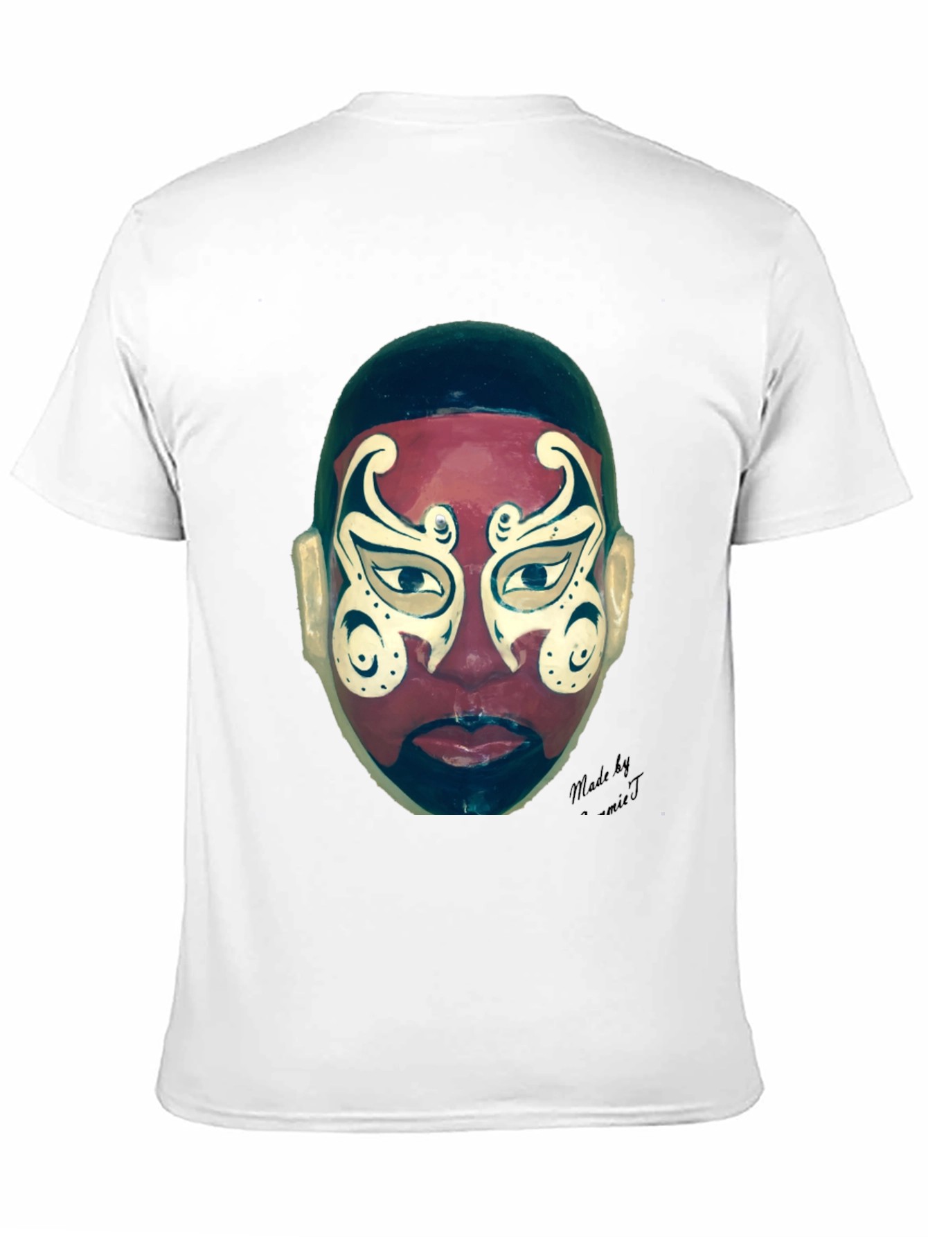 Black Unique Mask Graphic T-Shirt view 11