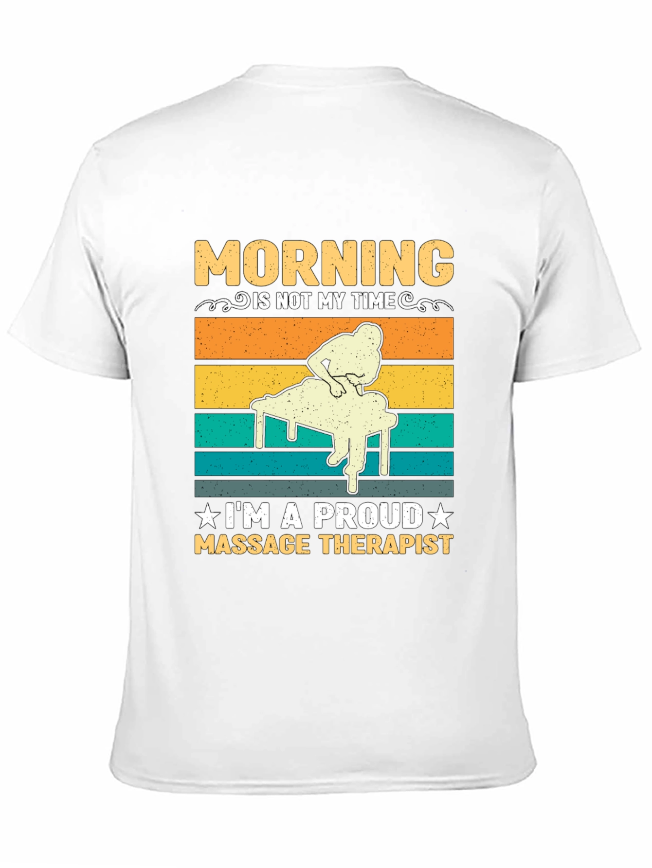 Black Massage Therapist T-Shirt - Morning Not My Time view 11