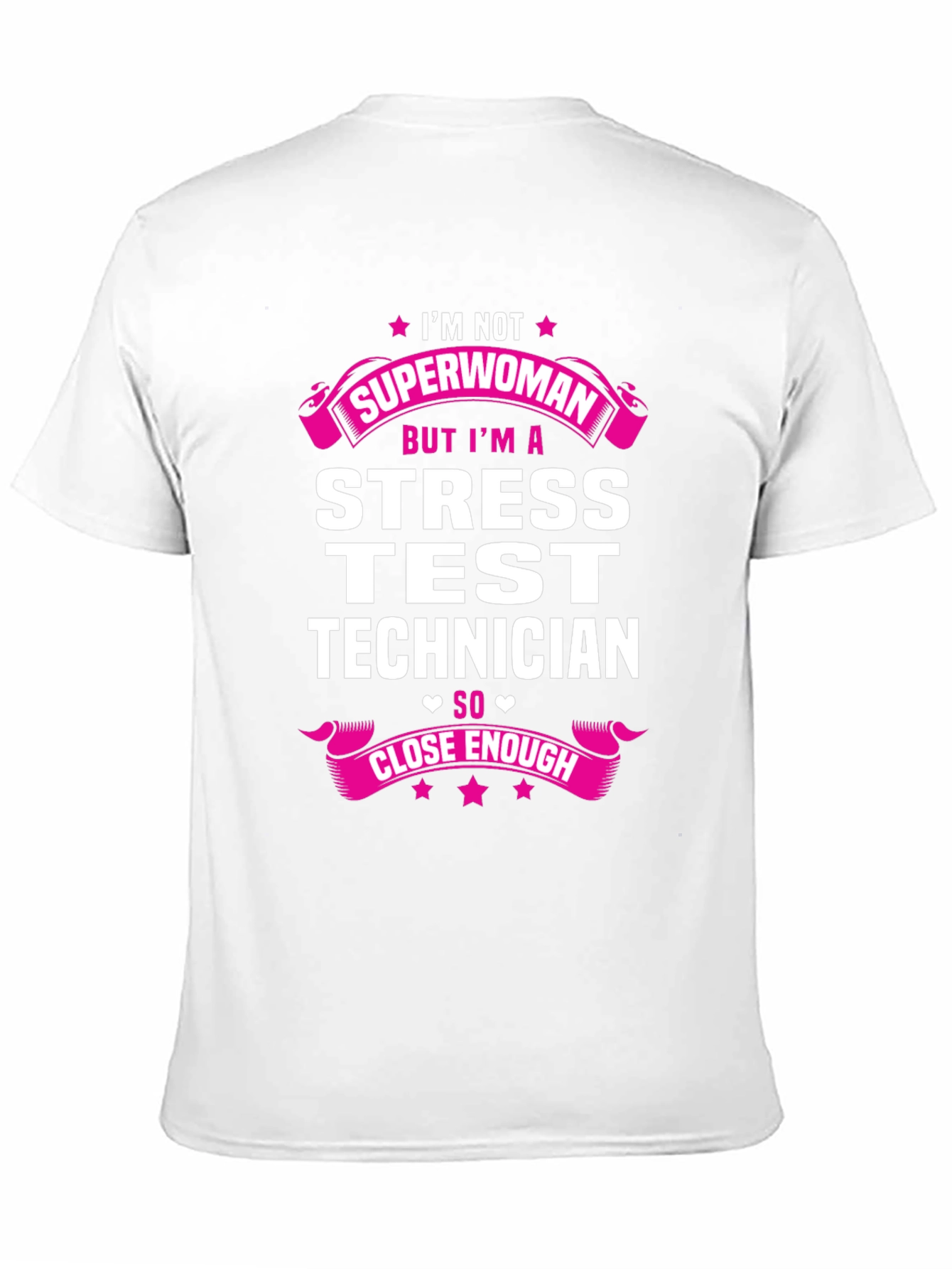 Black I'm Not Superwoman Stress Test Technician T-Shirt view 11