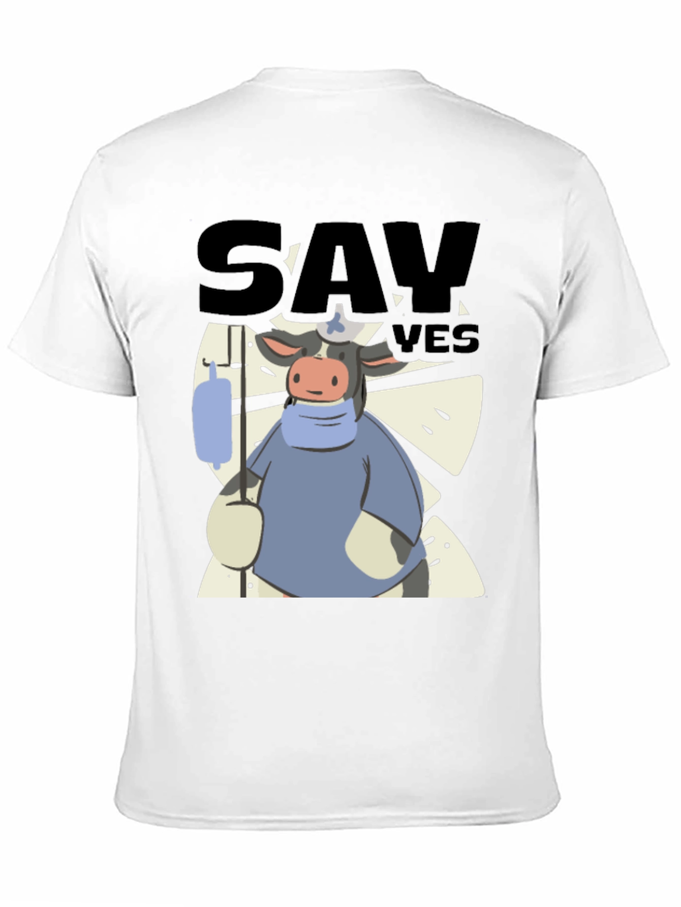 Black Say Yes Cow T-Shirt view 11