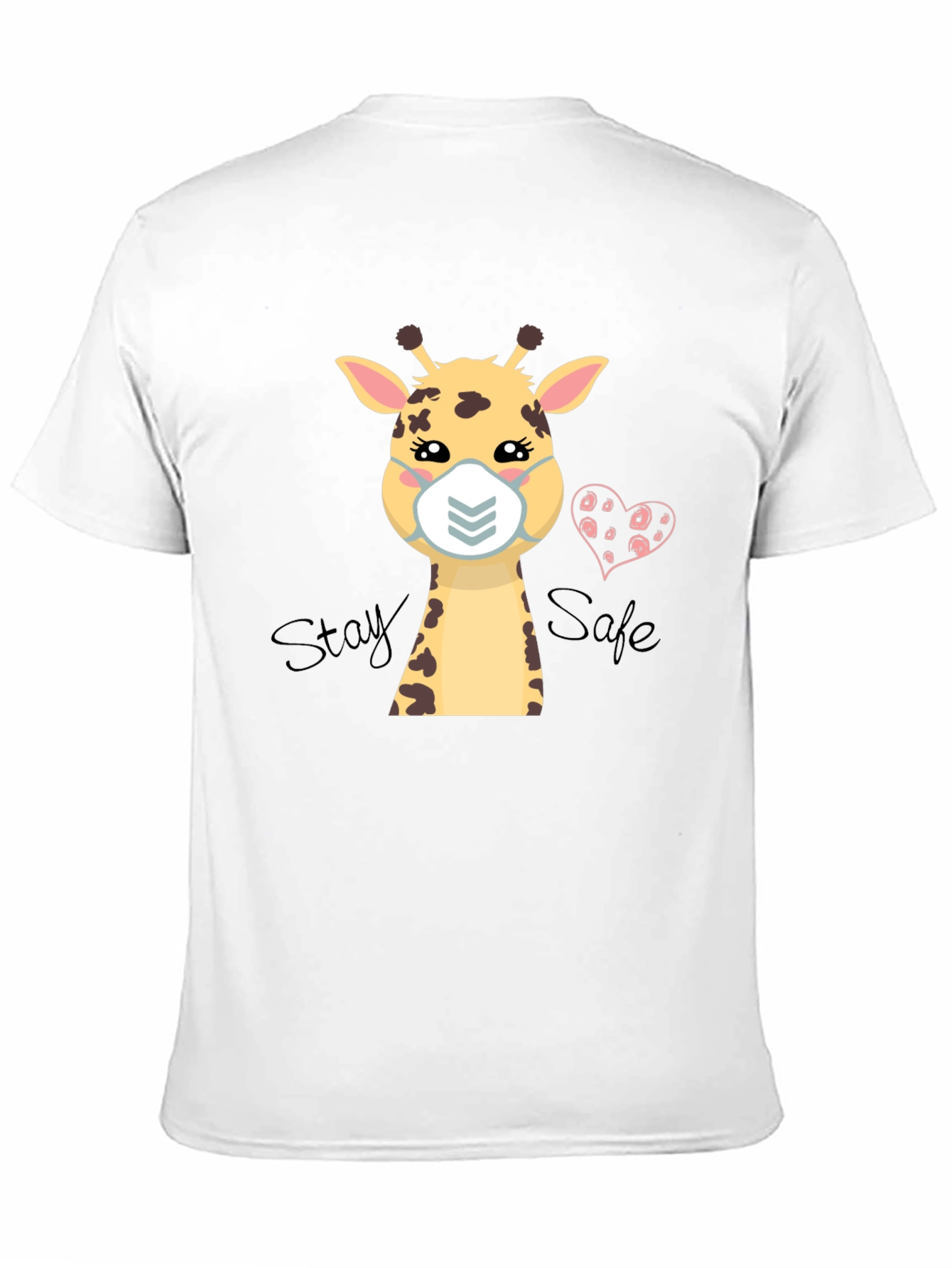 Black Stay Safe Giraffe T-Shirt view 11