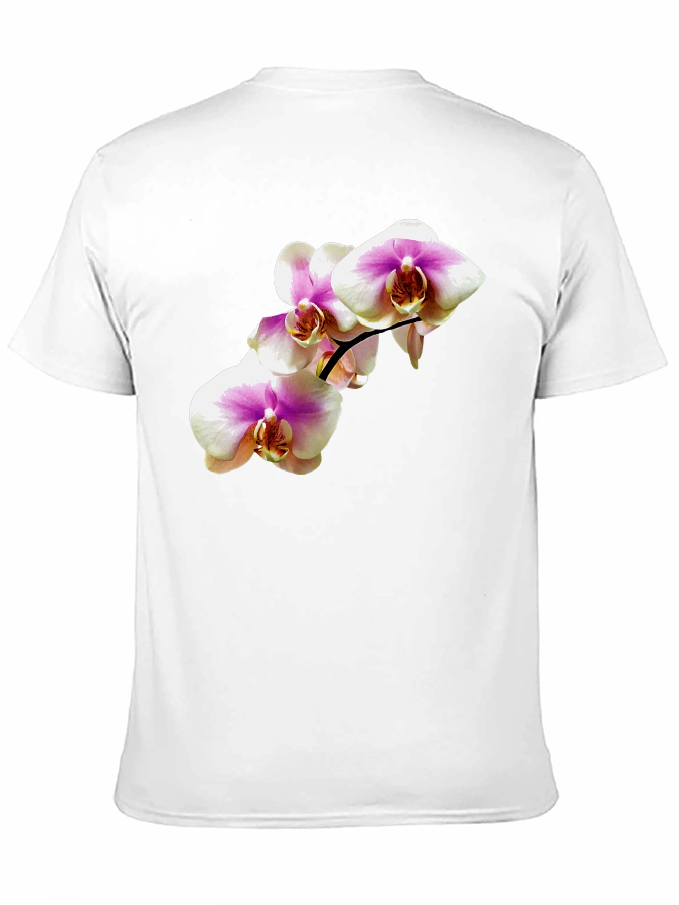 Black Orchid Flower Graphic Tee - Stylish Casual Wear view 11