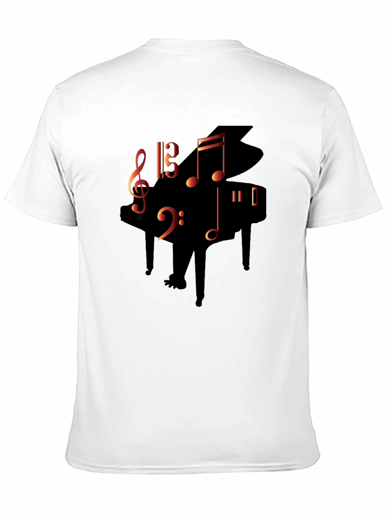 Black Music Lover's Piano T-Shirt view 11