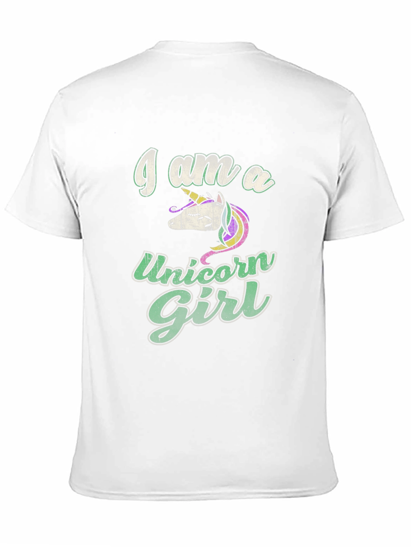 Black I Am A Unicorn Girl Black T-Shirt view 11