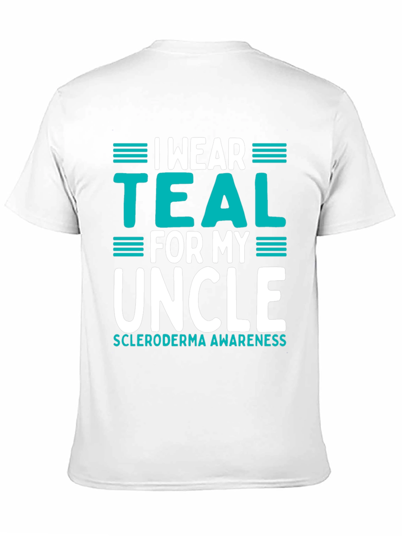 Black I Wear Teal For My Uncle T-Shirt Scleroderma Awareness Tee view 11