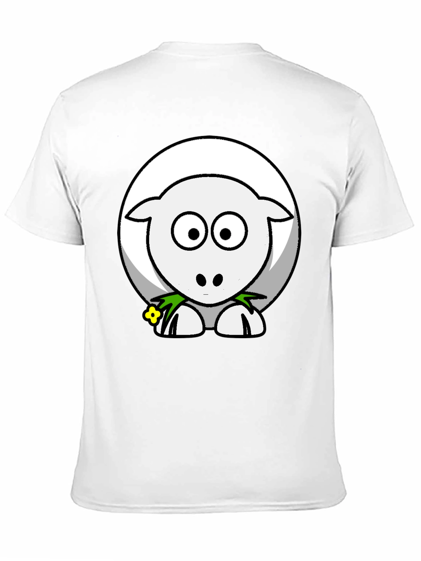 Black Cute Sheep Graphic Tee - Black Cotton Blend Shirt view 11