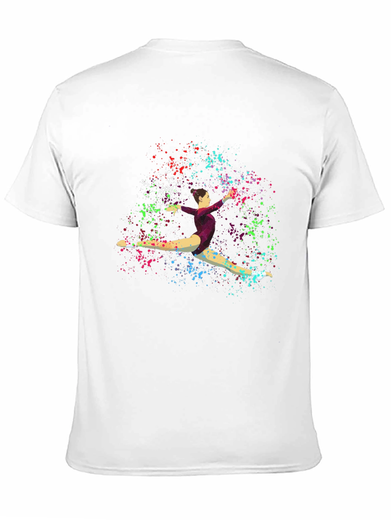 Black Gymnast Splatter Print Black T-Shirt view 11