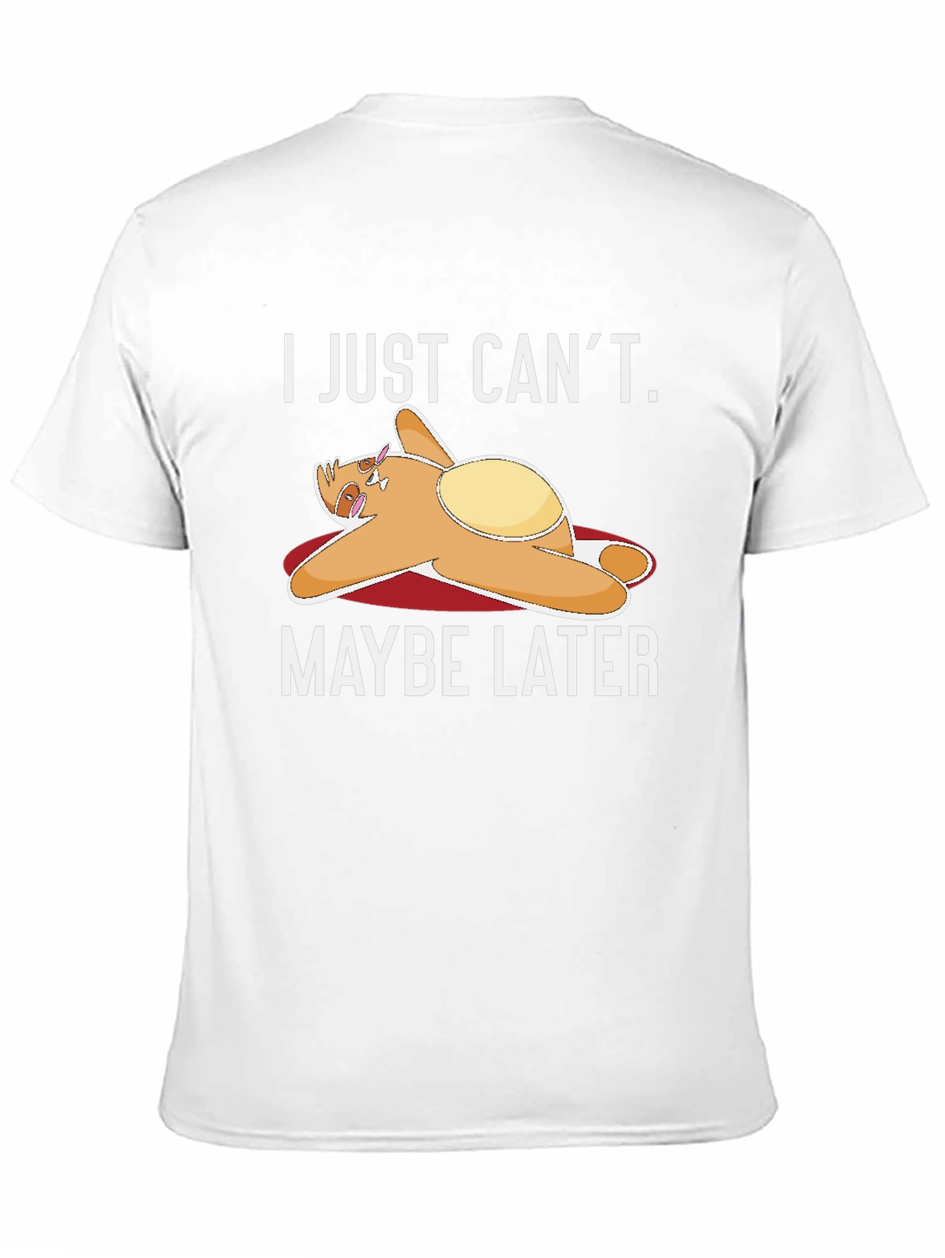 Black Lazy Sloth T-Shirt - "I Just Can't. Maybe Later" view 11